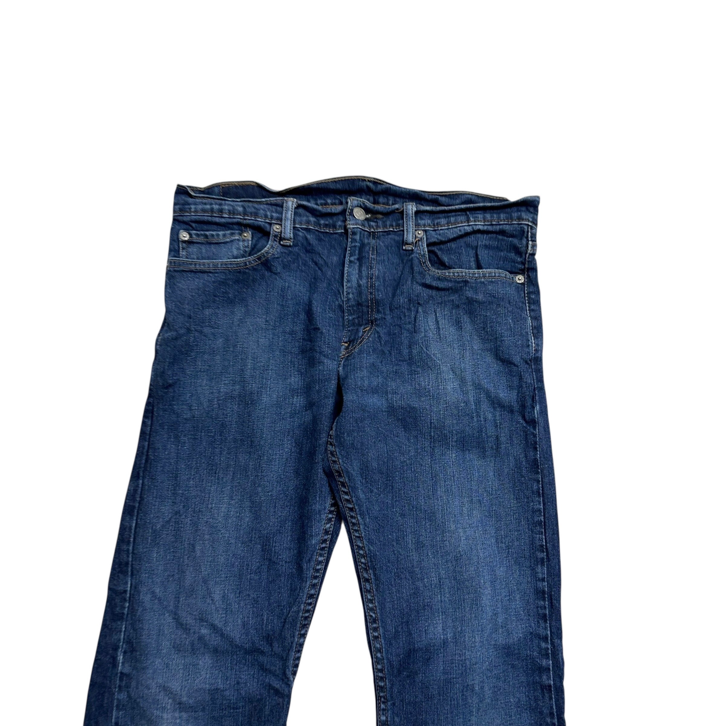 Levis 514 Jeans W34 L30 Mens Dark Blue Regular Straight Fit Stretch Denim