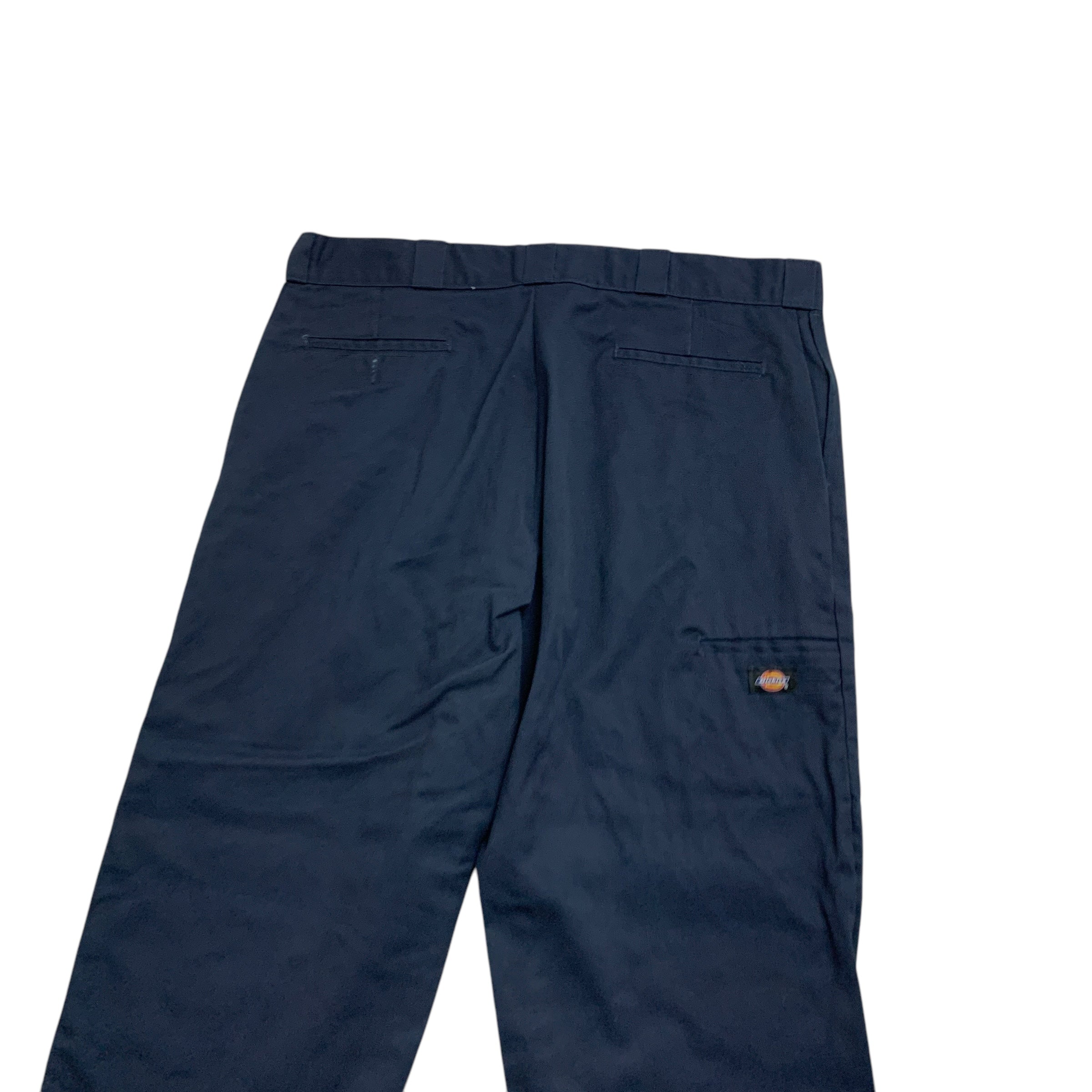 Dickies Double Knee Trousers W40 L30 Mens Blue Pants Baggy Relaxed Fit (E)