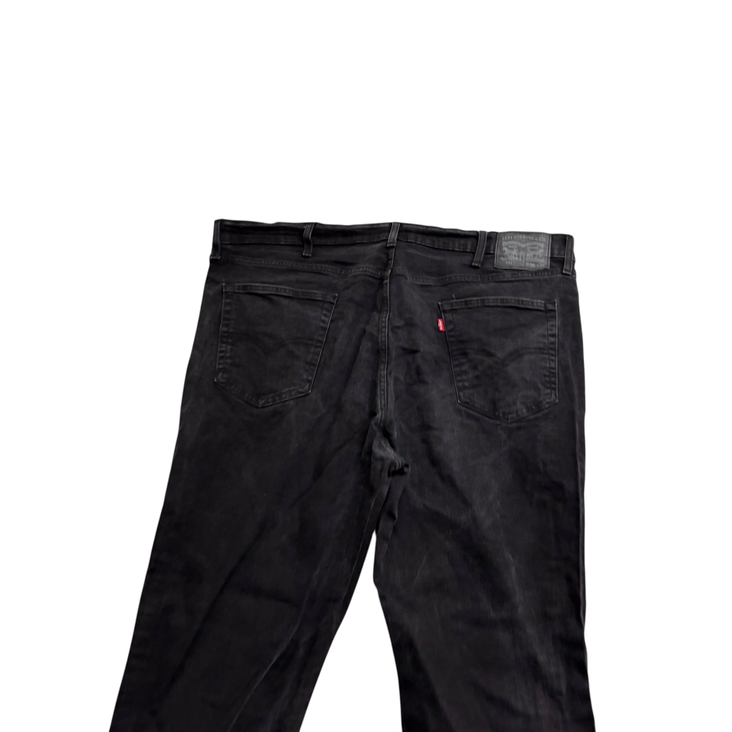 Levis 541 Jeans W44 L30 Mens Black Athletic Tapered Fit Stretch Denim (E)