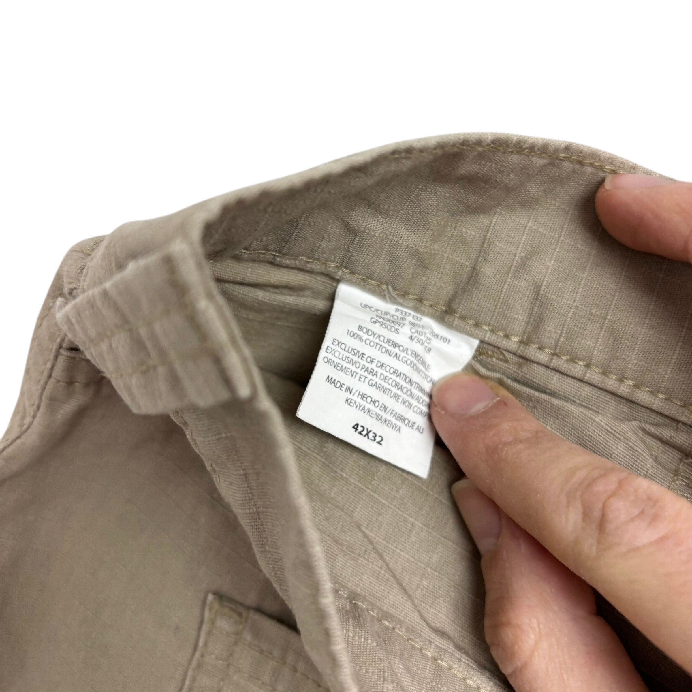 Dickies Carpenter Pants W42 L32 Mens Beige Relaxed Straight Trousers (E)