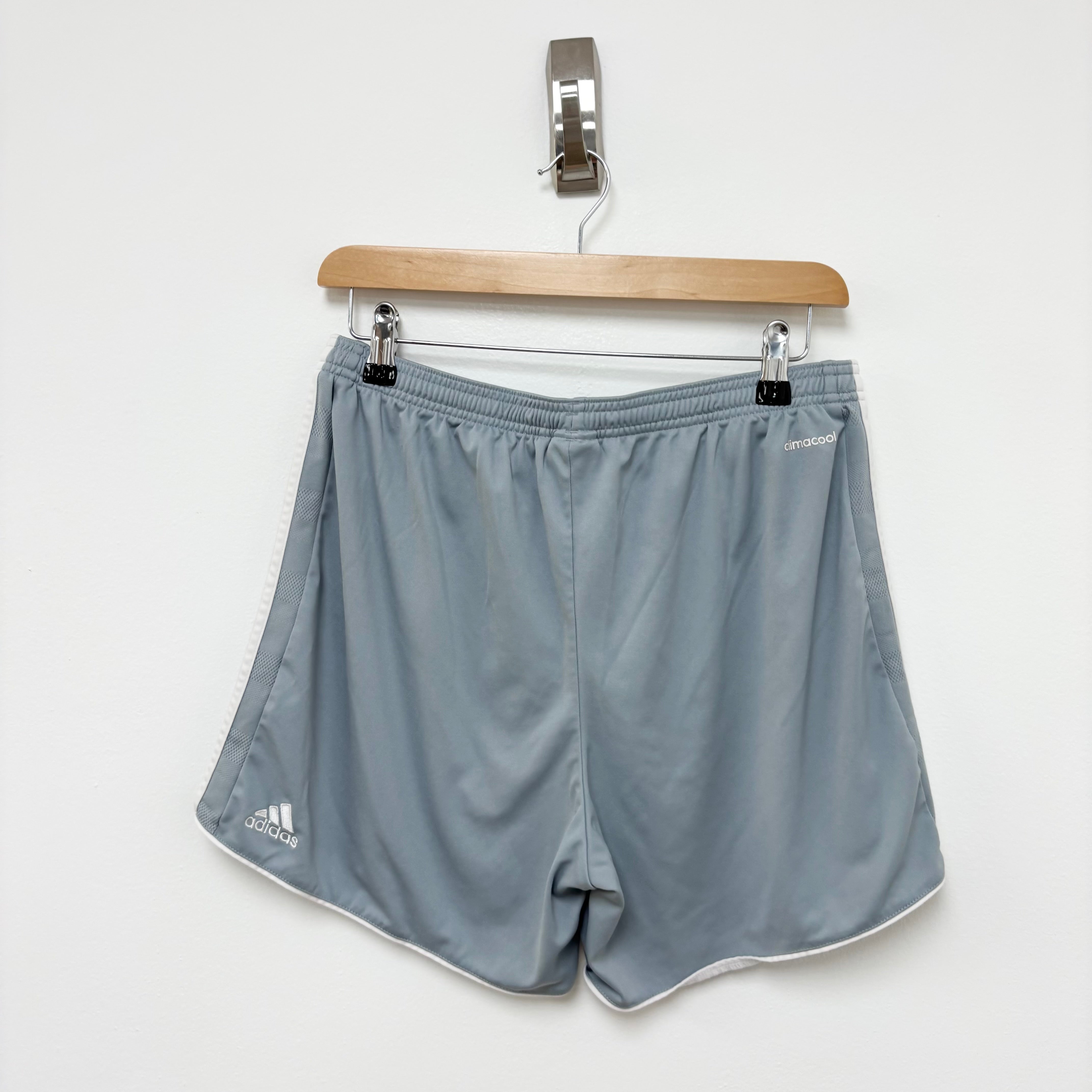 Adidas Shorts Womens Large Grey Sports Running Gym Athletic (E)