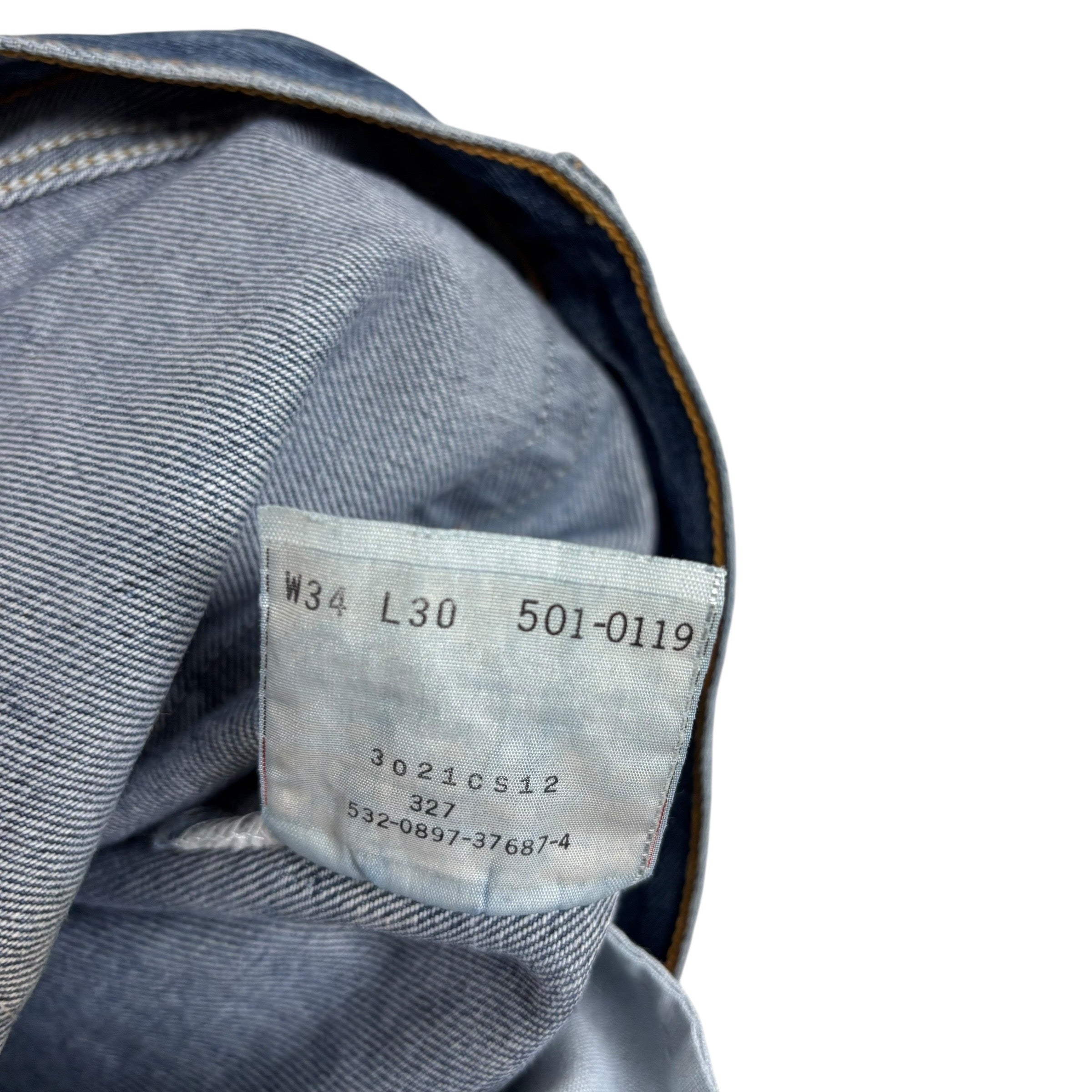 Levis 501 Jeans W33 L30 Mens Mid Blue Regular Straight Vintage 90s Made In USA