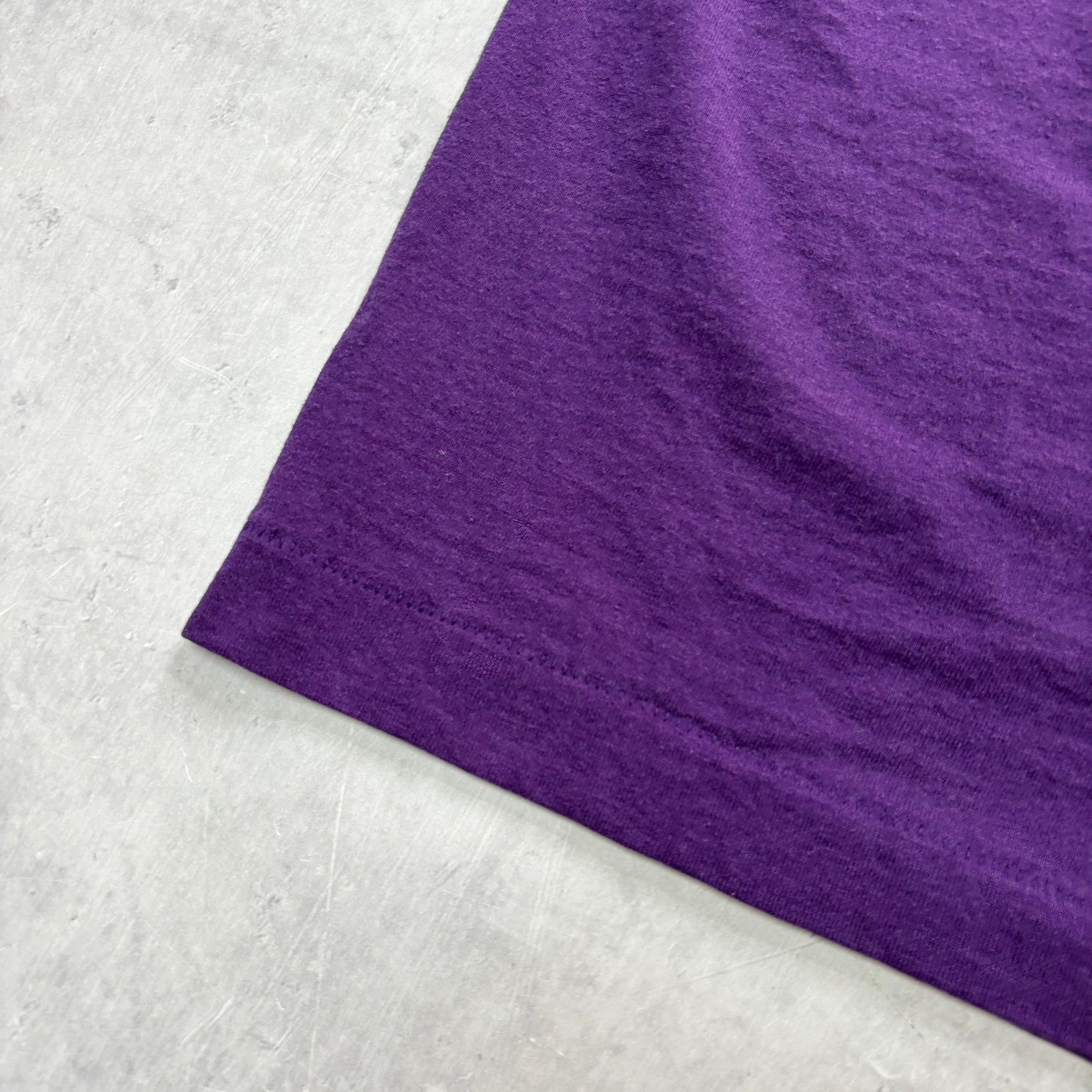 Vintage T Shirt Mens Large Purple Single Stitch Graphic Print 90s USA