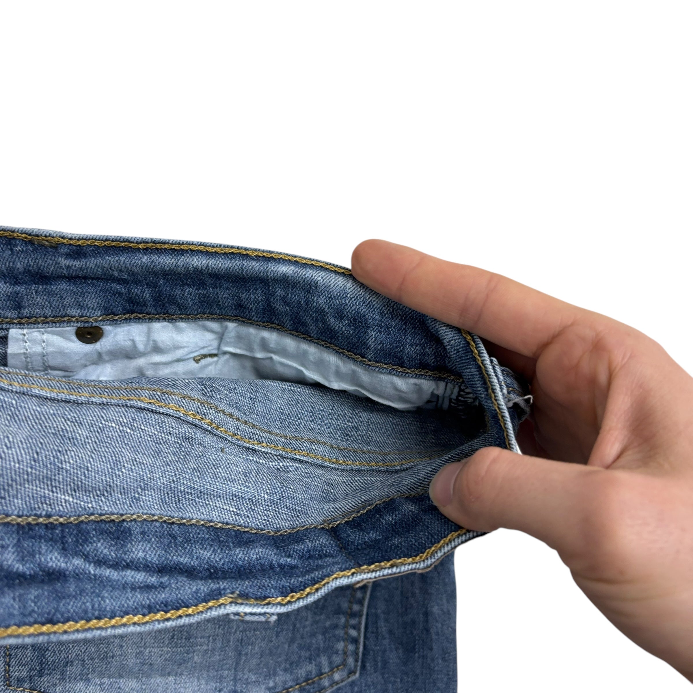 Wrangler Jeans W40 L32 Mens Mid Blue Regular Straight Fit Denim (F)