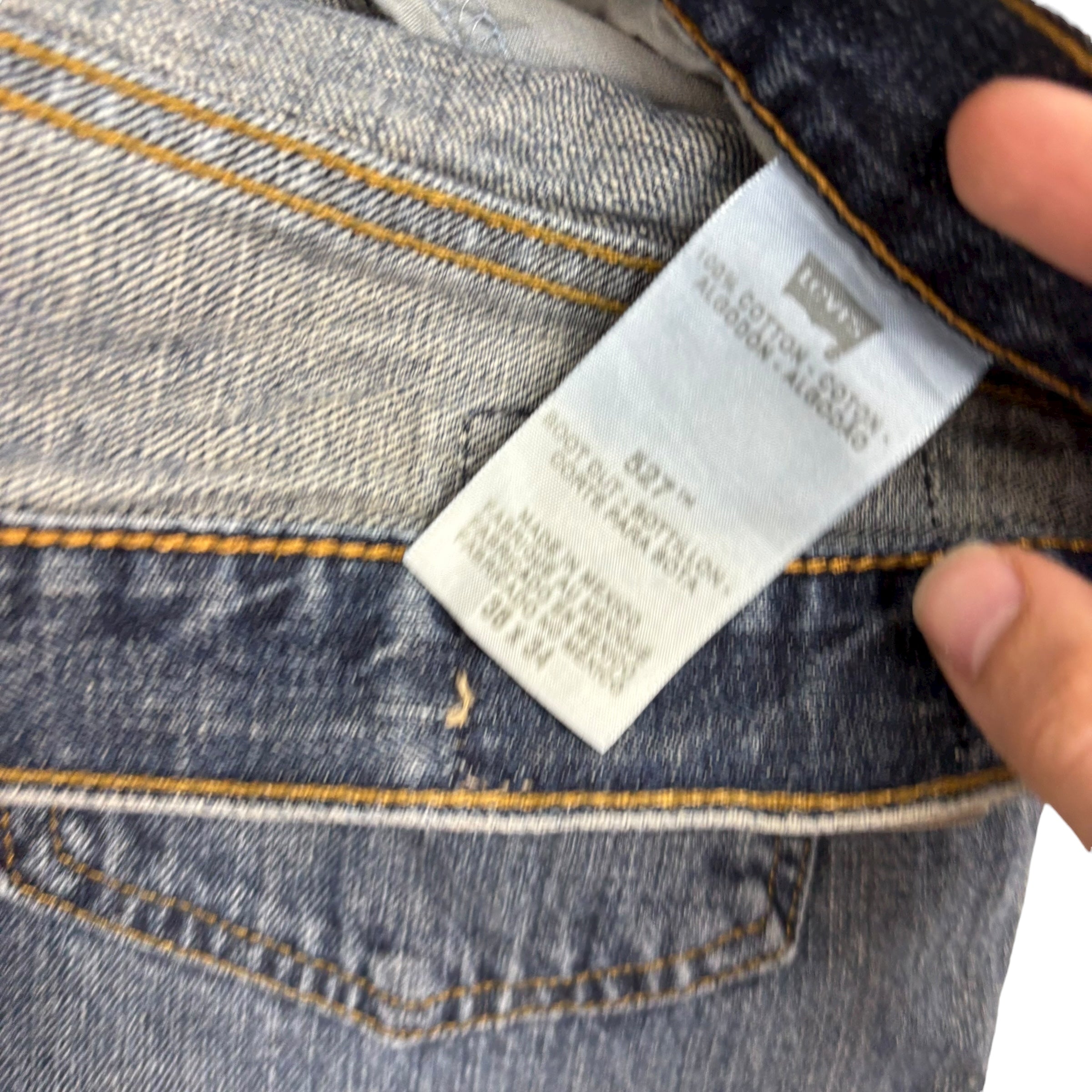 Levis 527 Jeans W36 L35 Mens Dark Blue Bootcut Low Rise Vintage Denim