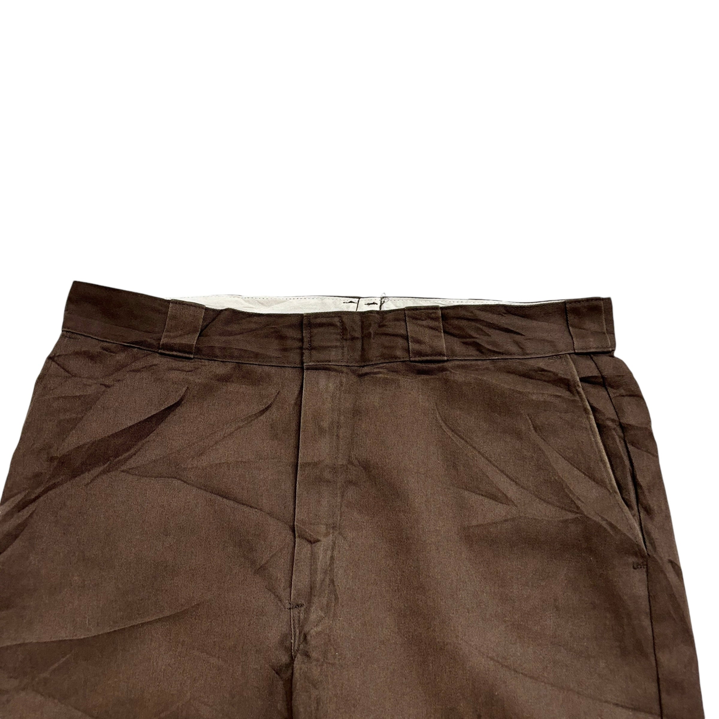 Dickies Trousers W38 L30 Mens Brown Pants Relaxed Straight Fit Workwear