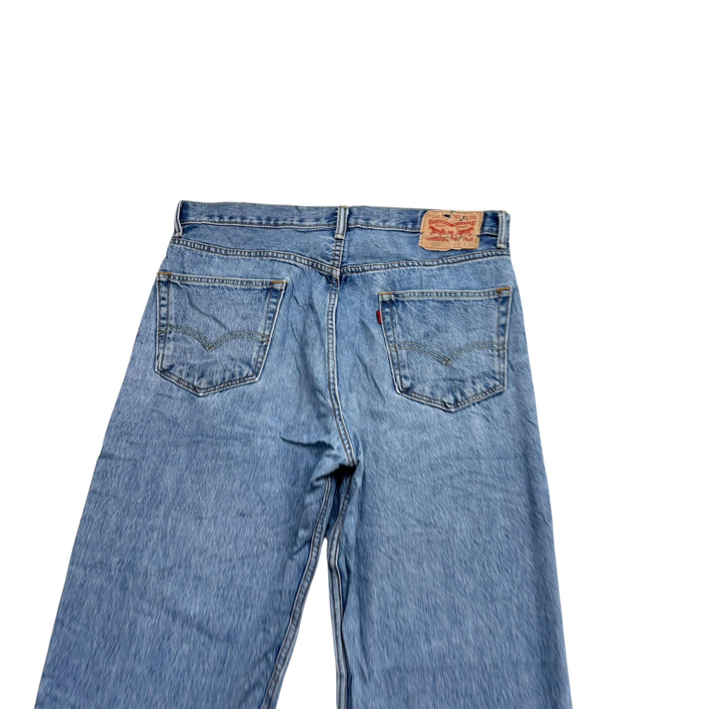 Levis 550 Jeans W36 L29 Mens Light Blue Relaxed Straight Fit Denim (E)