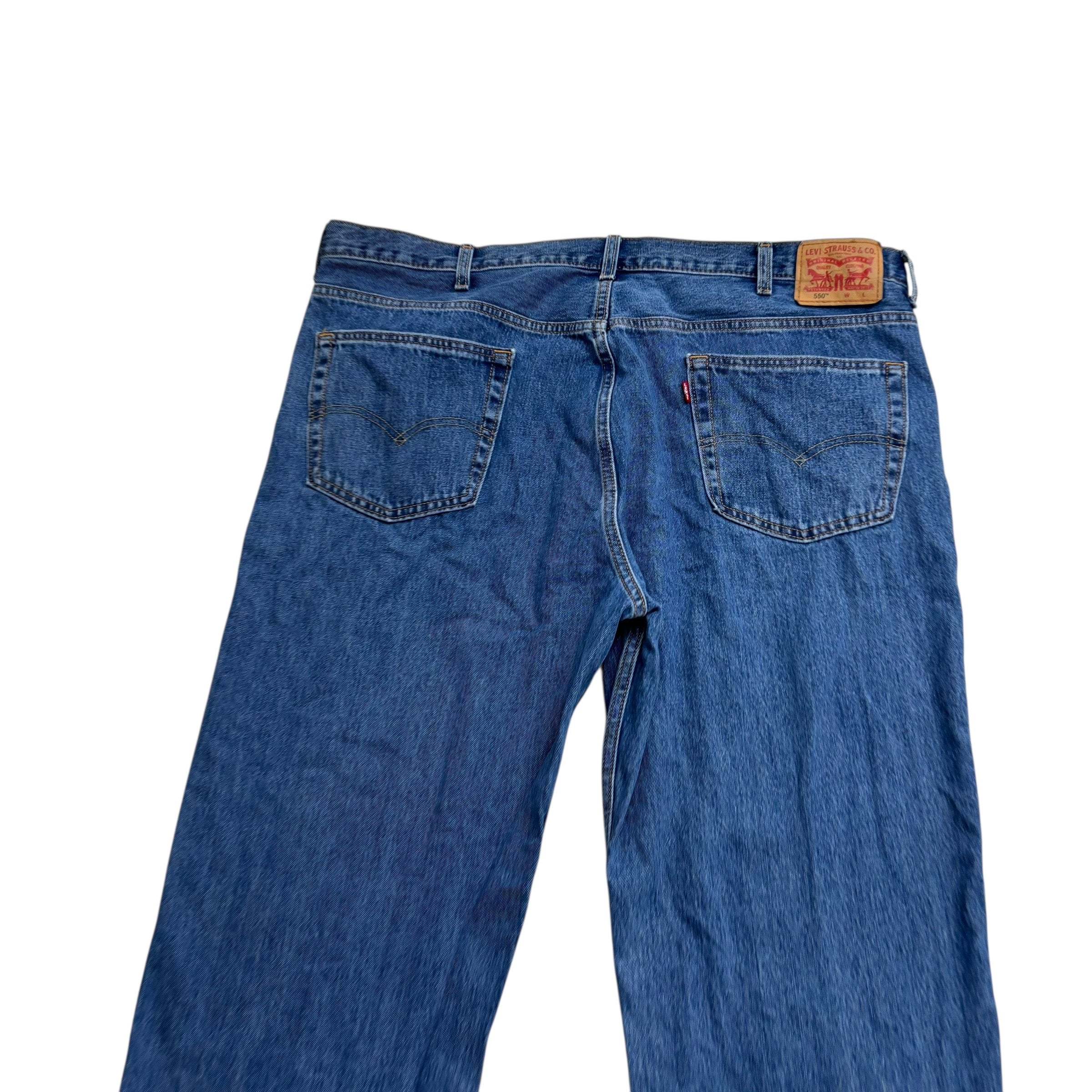 Levis 550 Jeans W46 L29 Mens Mid Blue Baggy Relaxed Straight Fit Denim