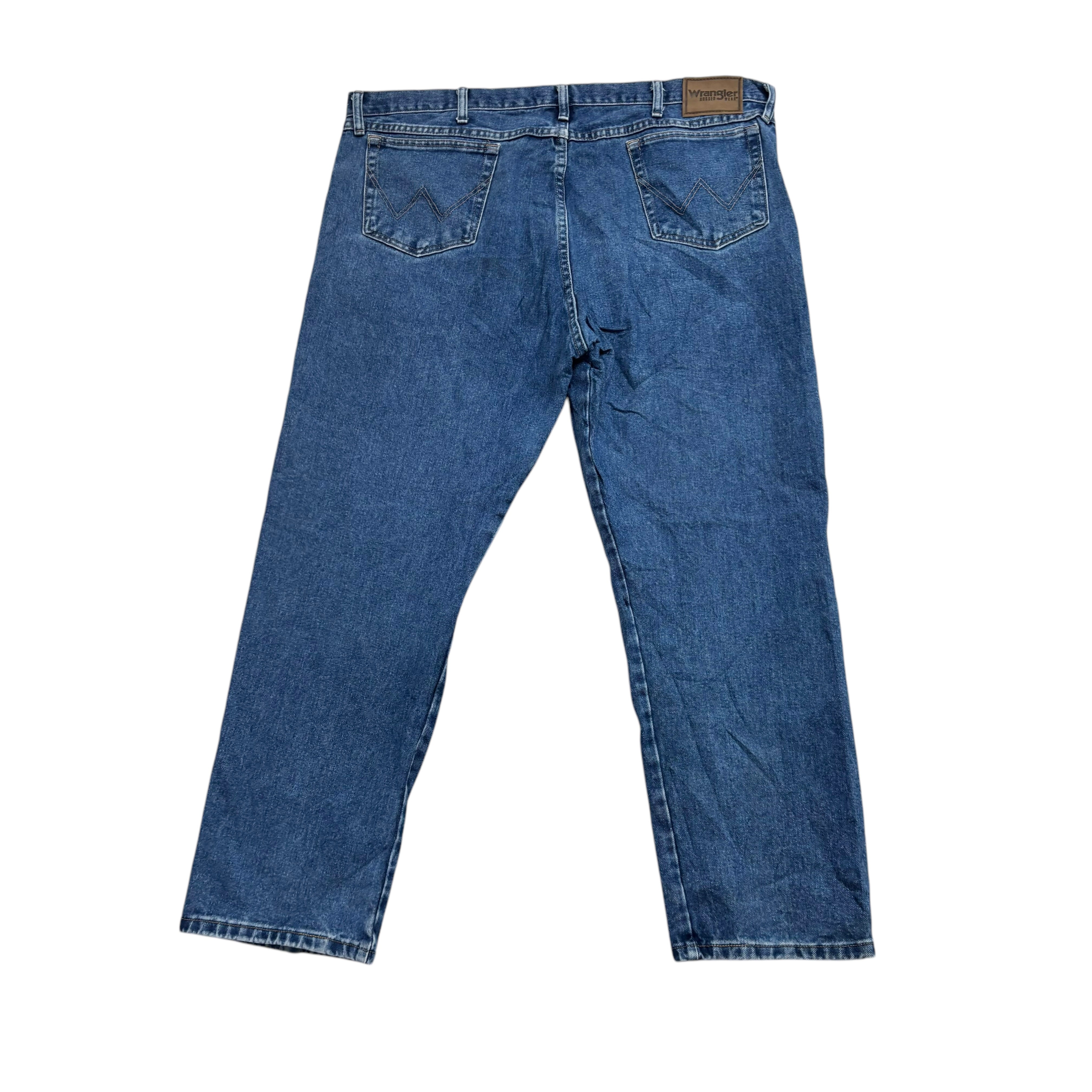 Wrangler Jeans W42 L30 Mens Mid Blue Relaxed Straight Fit Vintage Denim