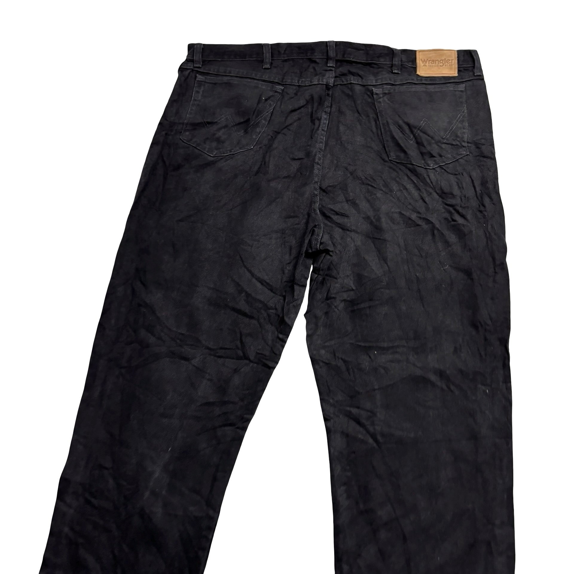 Wrangler Jeans W46 L36 Mens Black Relaxed Tapered Fit Vintage Denim (E)