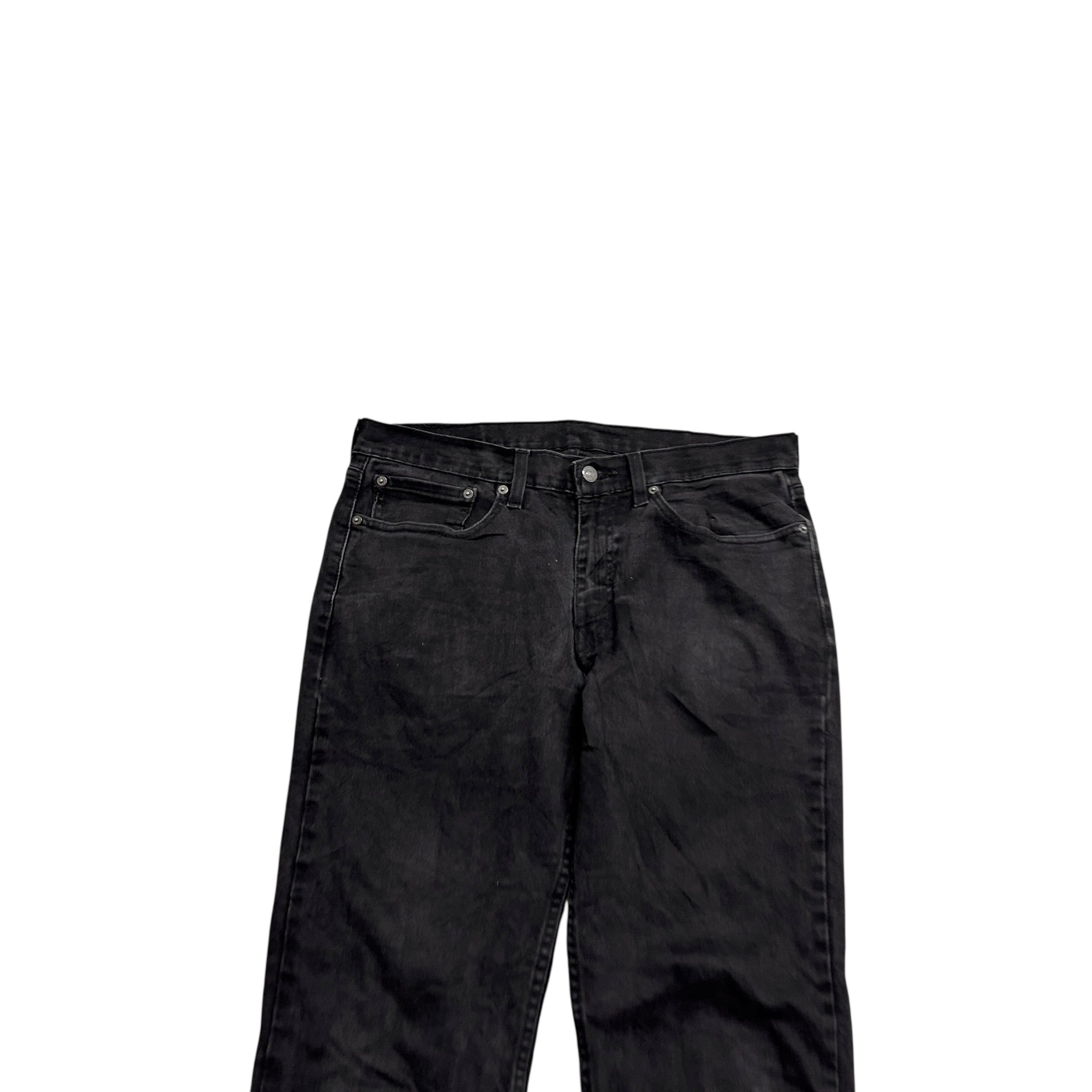 Levis 514 Jeans W34 L34 Mens Black Regular Straight Fit Stretch Denim