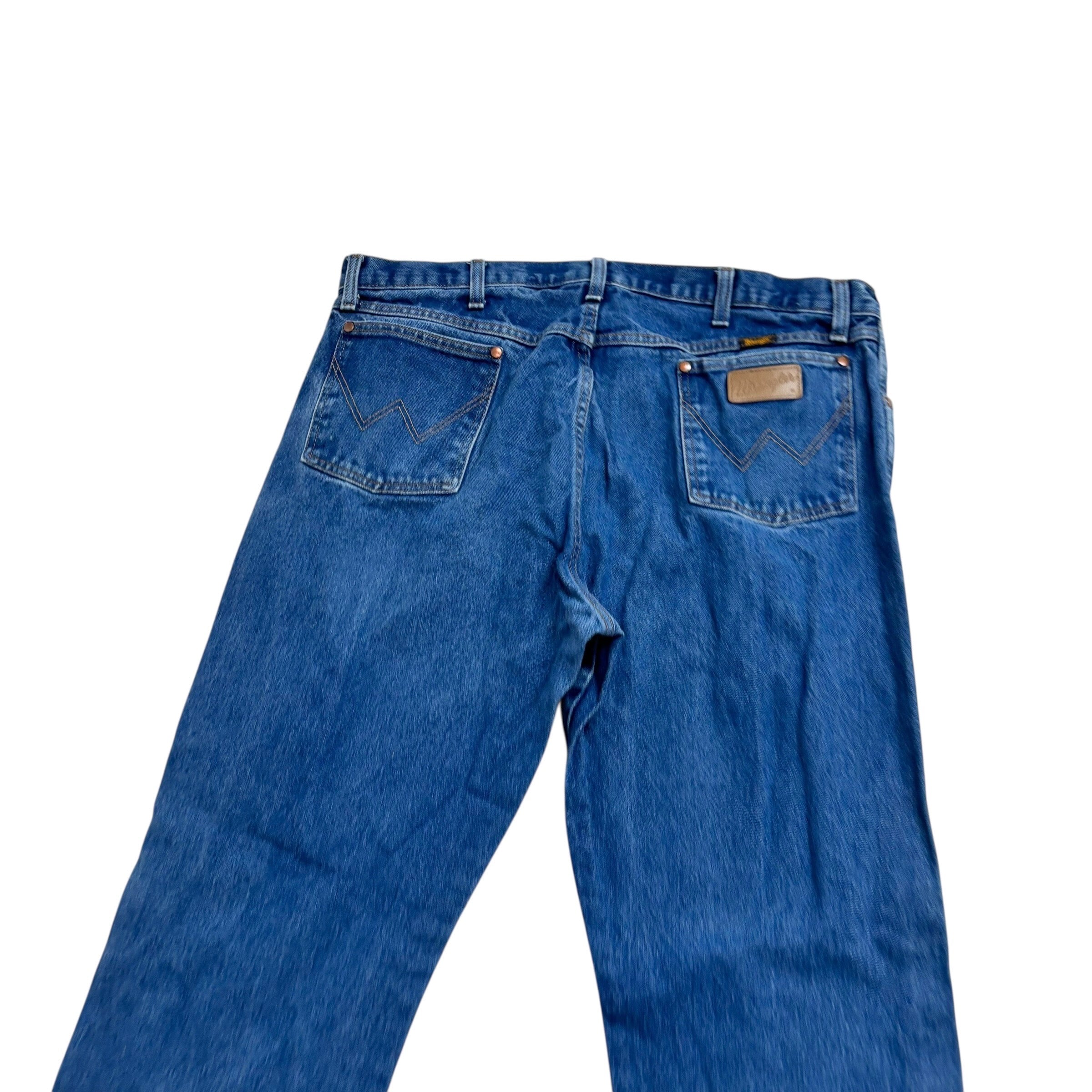 Wrangler Jeans Cowboy Cut W40 L34 Mens Mid Blue 13MWZ Original Fit Denim (E)