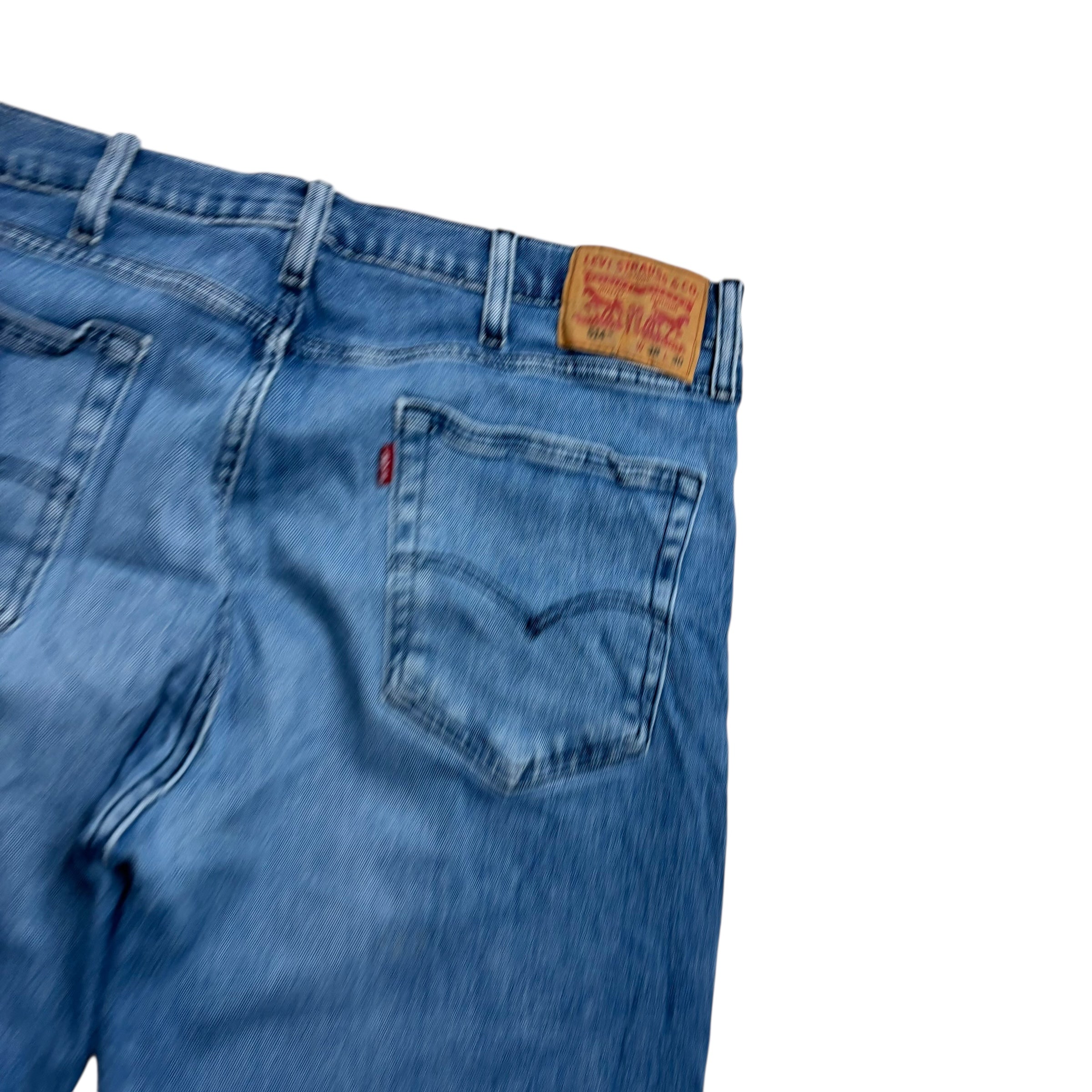 Levis 514 Jeans W38 L30 Mens Navy Blue Regular Straight Fit Stretch Denim (F)