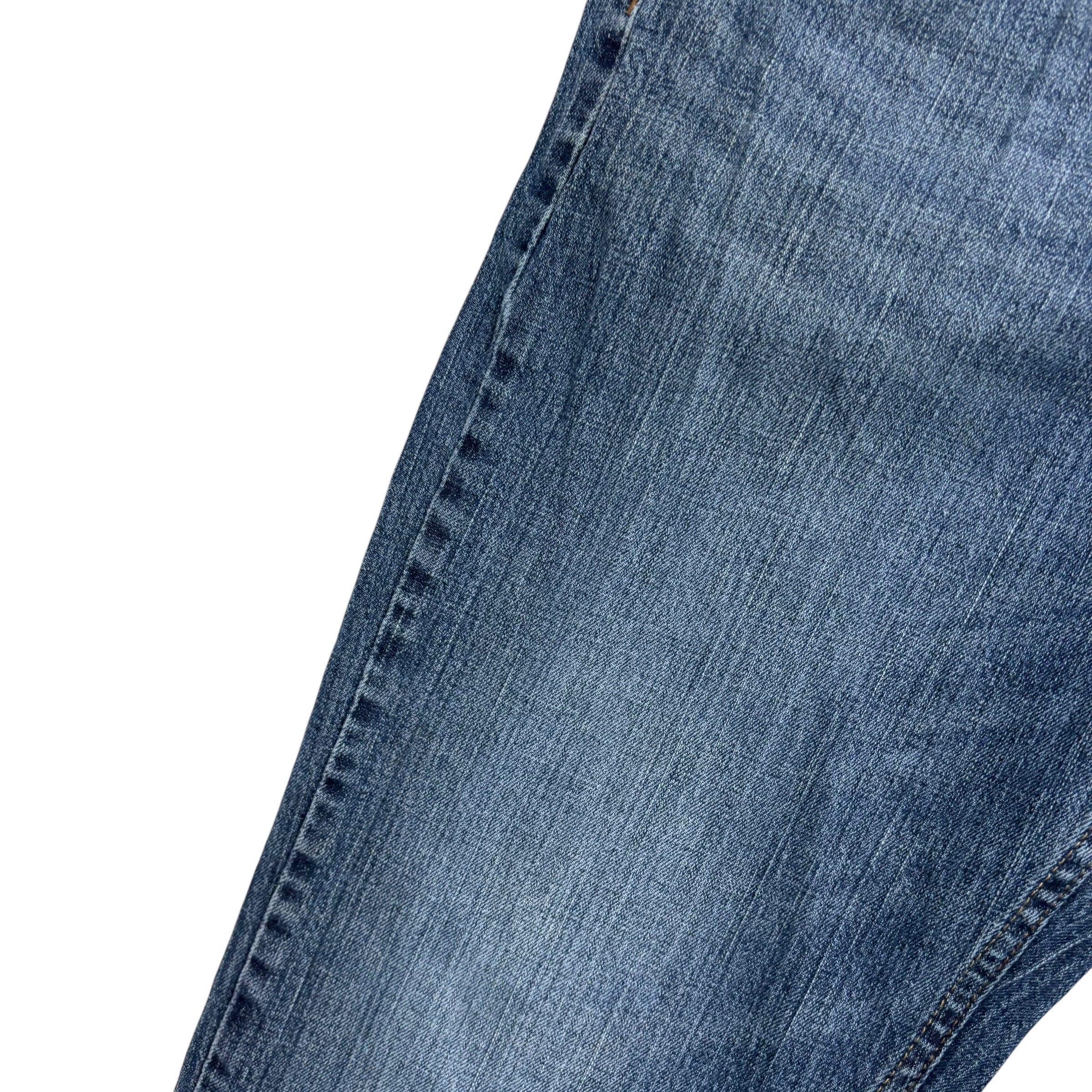 Levis Signature Jeans W38 L31 Mens Mid Blue Relaxed Straight Stretch Denim (F)