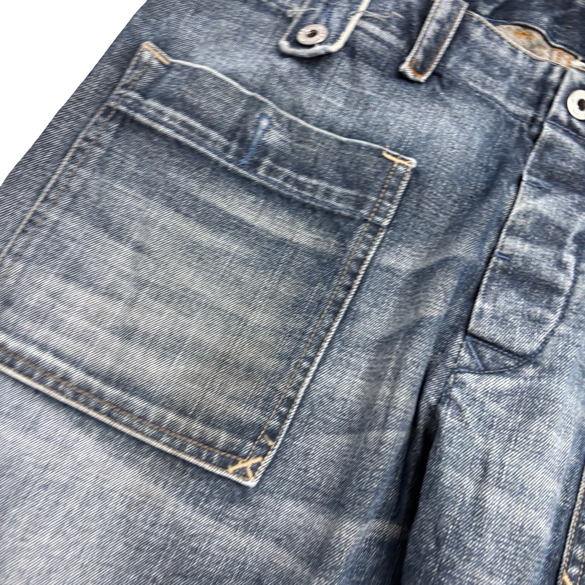 Diesel Cardiel Jeans W34 L34 Mens Y2K Dark Blue Baggy Relaxed Fit Vintage Denim