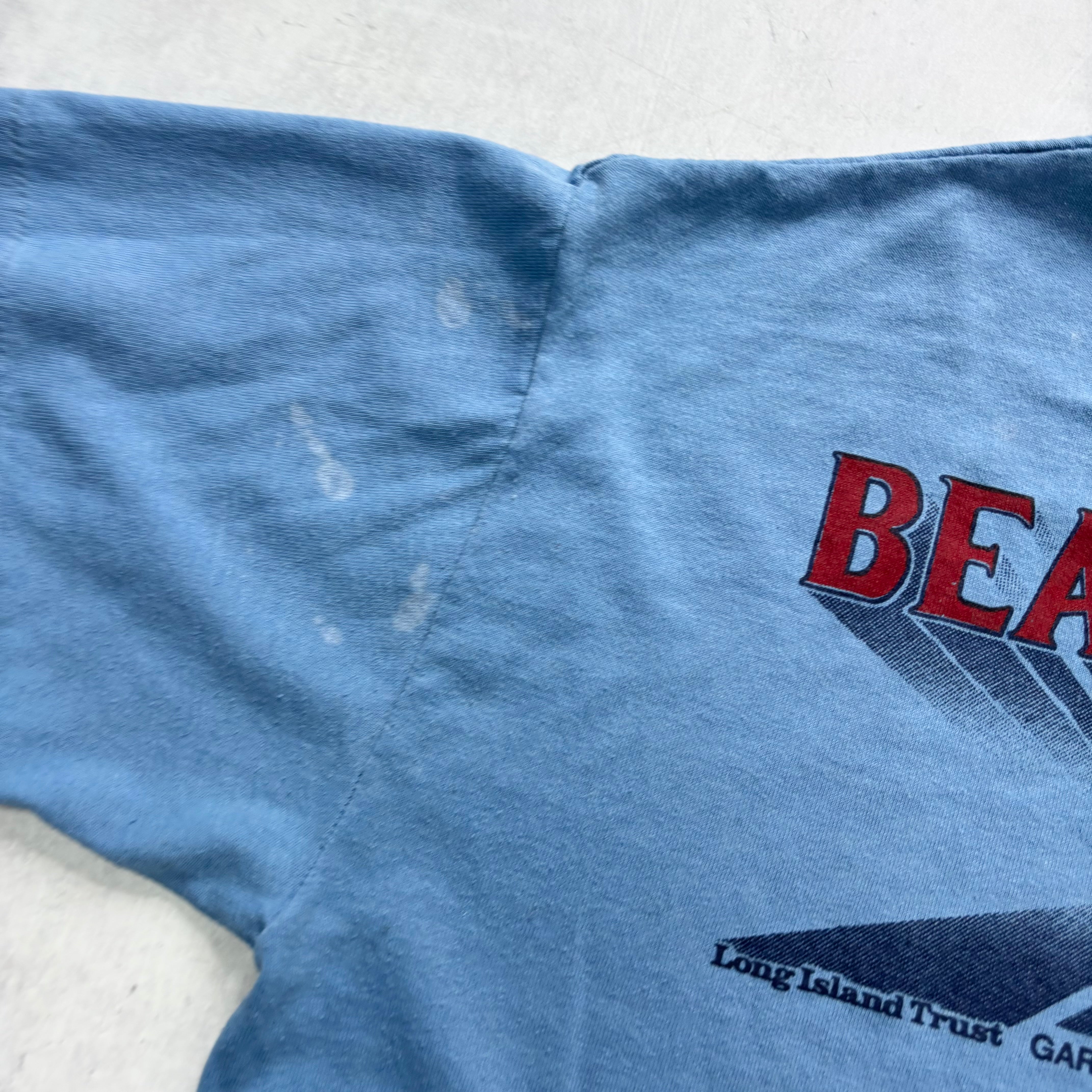 Vintage T Shirt Mens Medium Blue Single Stitch Graphic Print 90s (F)