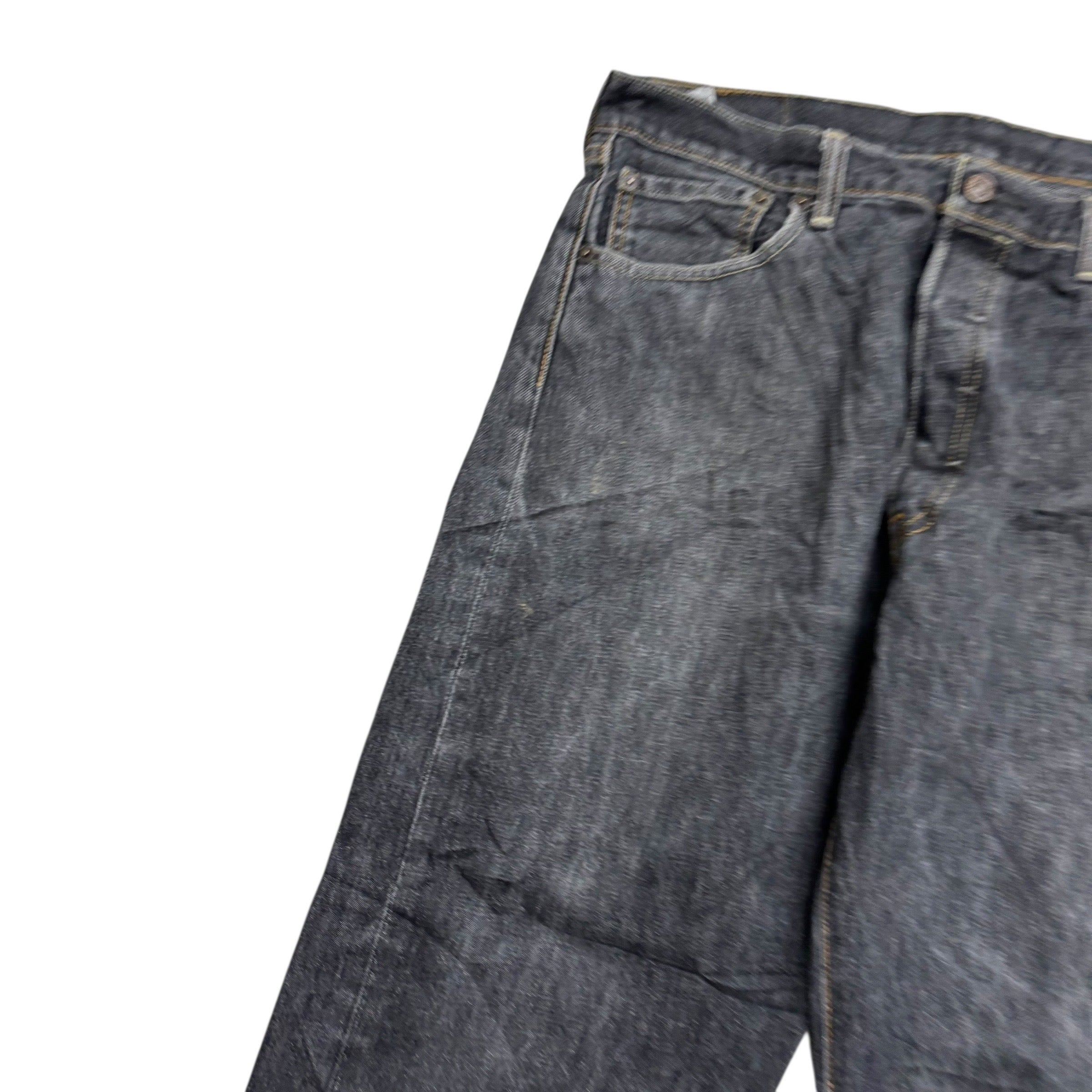 Levis 501 Jeans W35 L30 Mens Black Regular Straight Fit Denim (F)