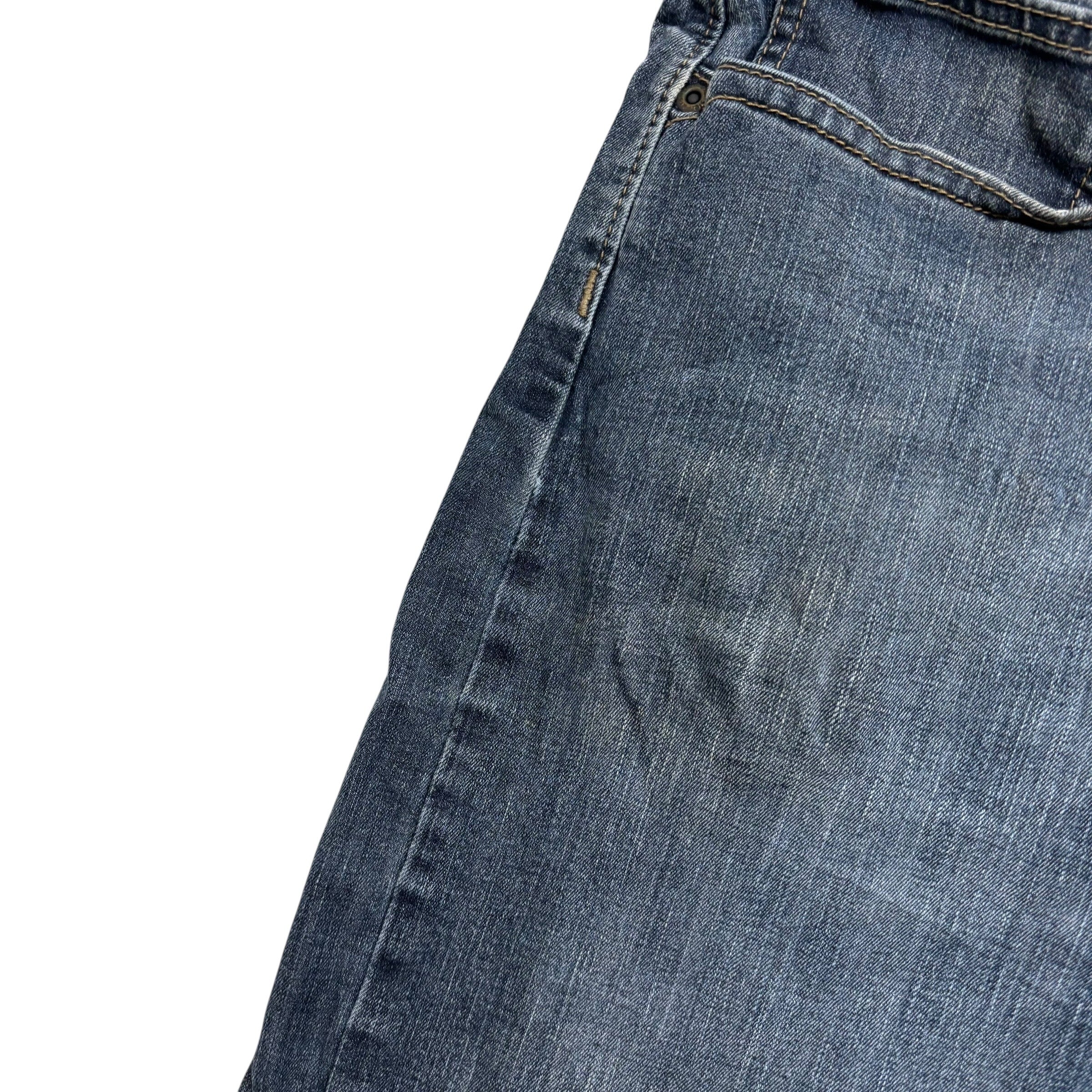 Wrangler Jeans W38 L30 Mens Dark Blue Slim Straight Fit Stretch Denim (F)