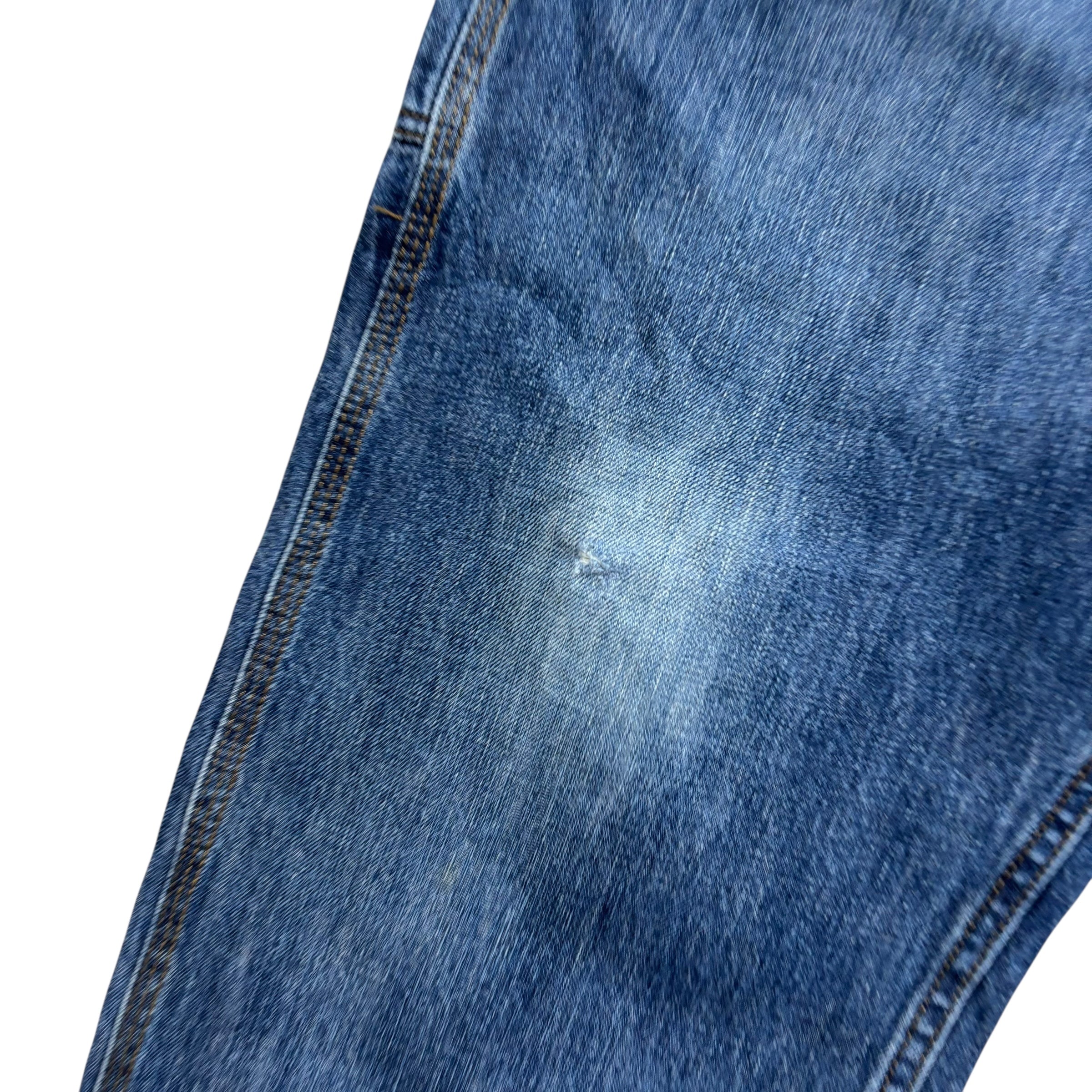 Lee Carpenter Jeans W40 L30 Mens Mid Blue Relaxed Straight Vintage Denim (F)
