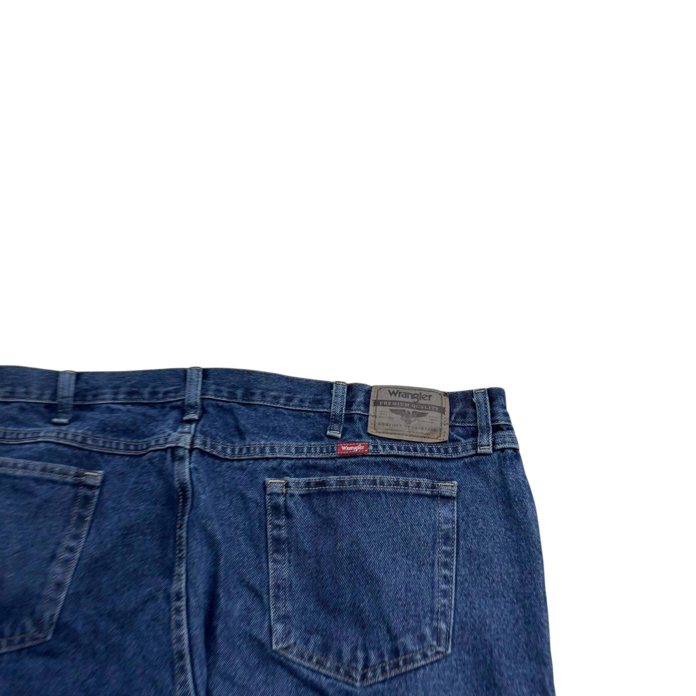 Wrangler Jeans W46 L30 Mens Dark Blue Relaxed Straight Fit Baggy Denim (E)