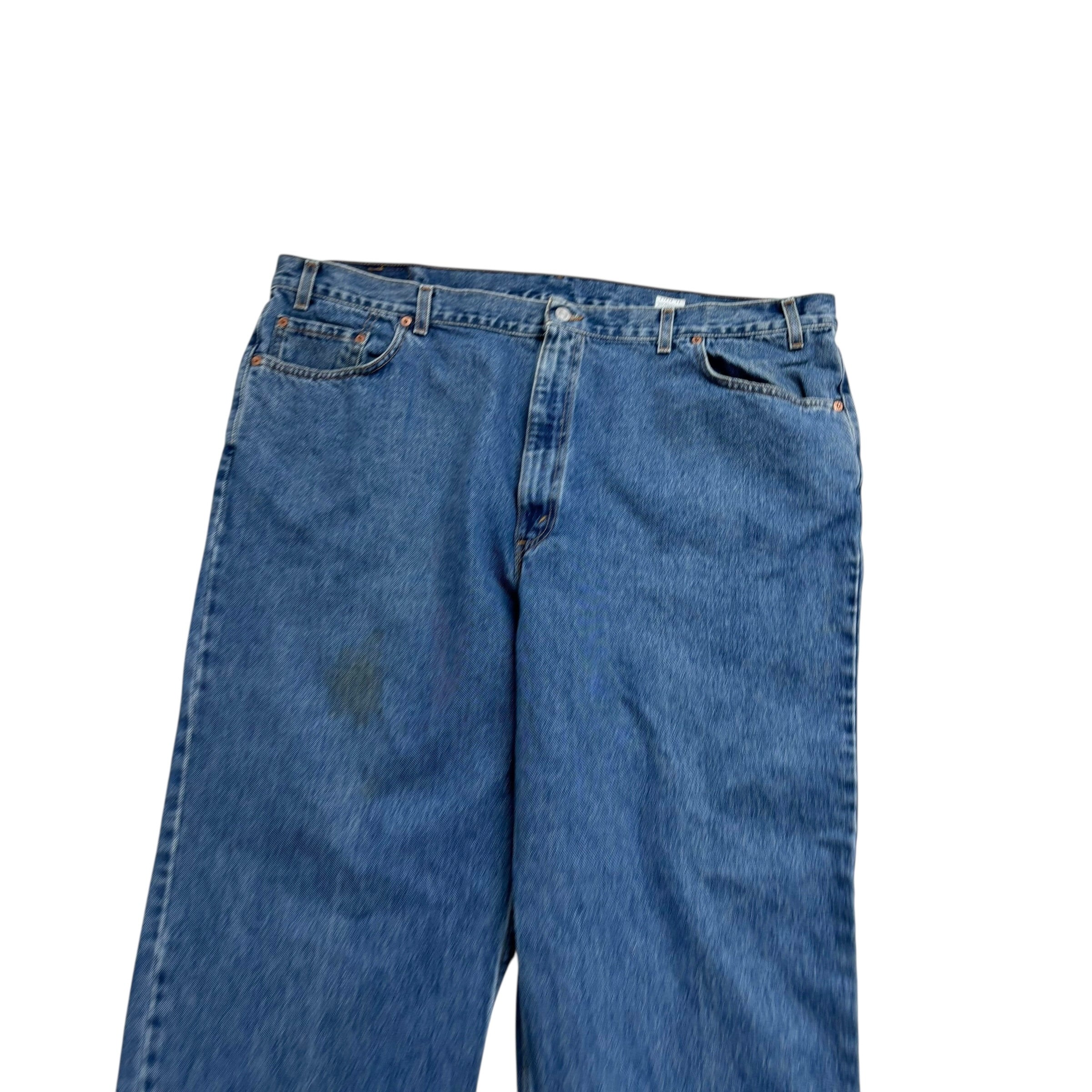 Levis 550 Jeans W46 L30 Mens Mid Blue Relaxed Straight Fit Made In USA Vintage (F)