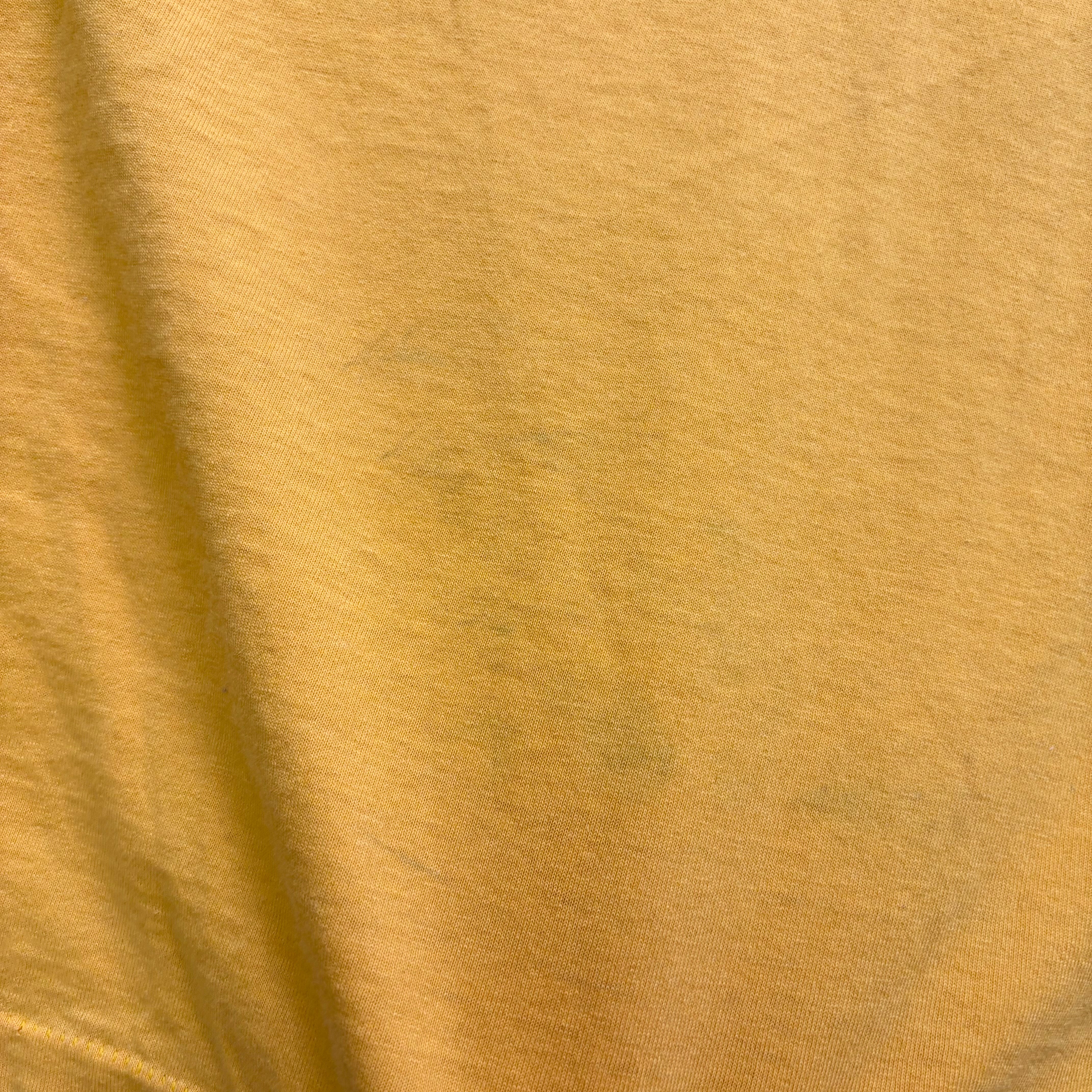 Vintage T Shirt Mens Large Yellow Single Stitch Graphic Print 90s USA