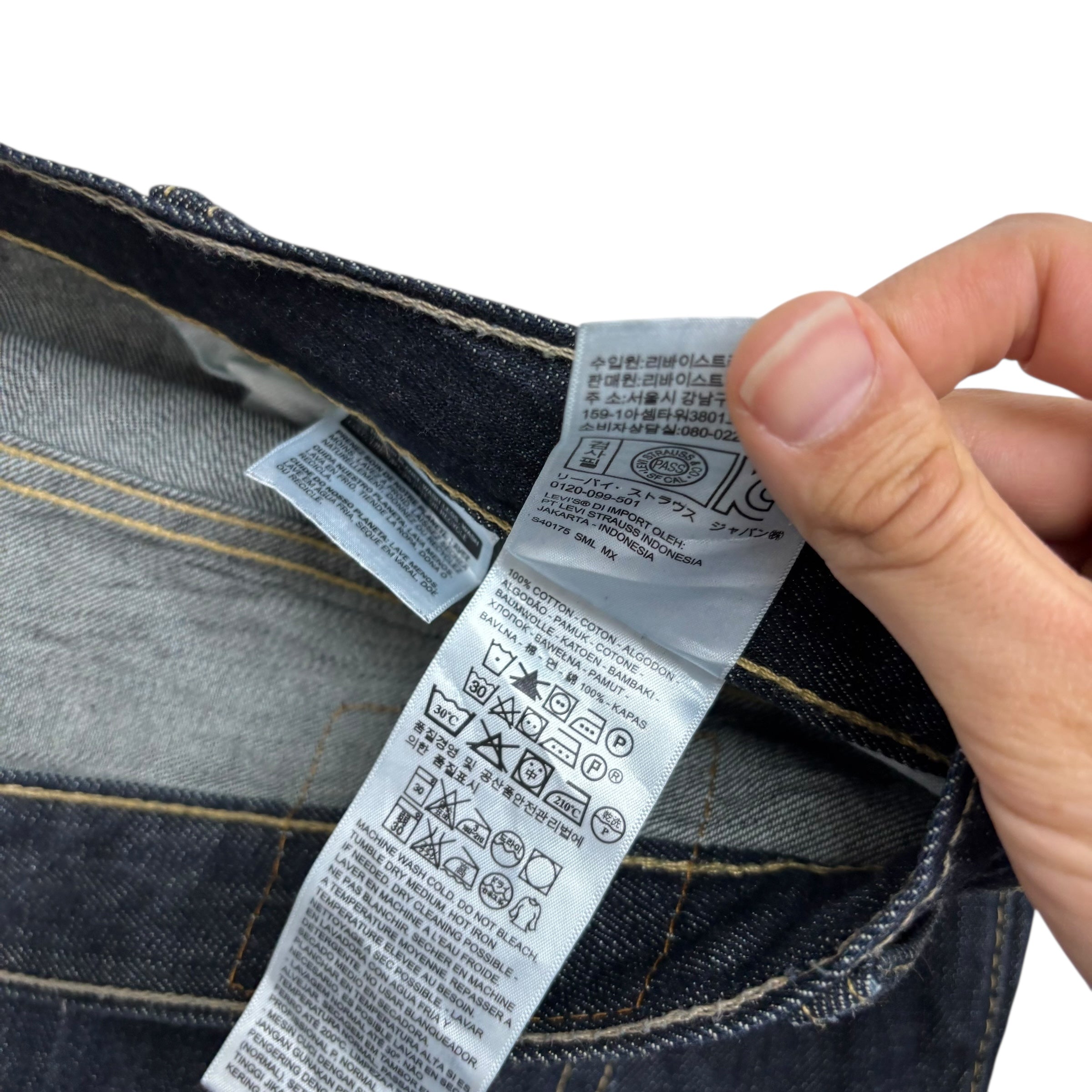 Levis 559 Jeans W58 L30 Mens Dark Blue Baggy Relaxed Straight Fit Denim (E)