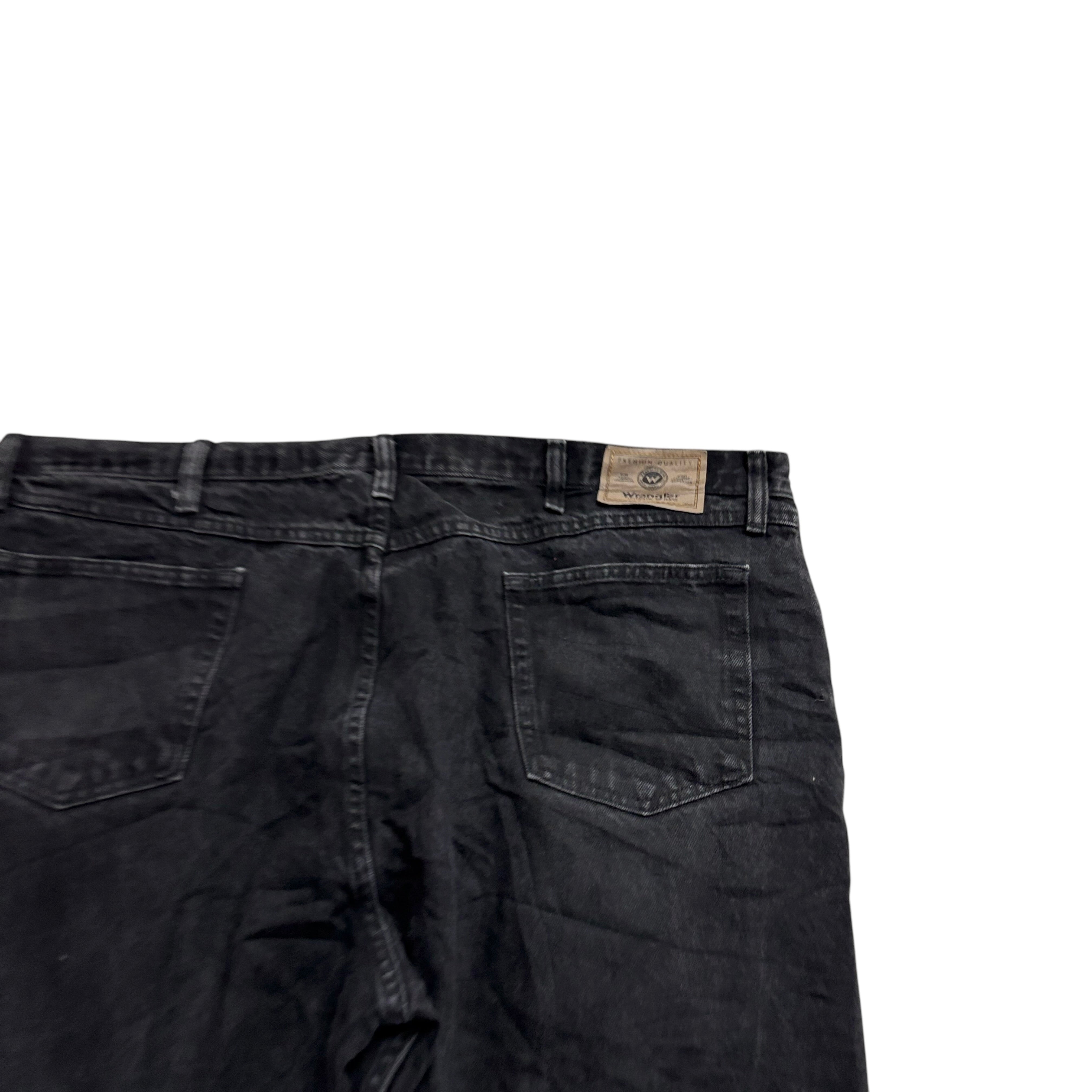 Wrangler Jeans W44 L30 Mens Black Relaxed Straight Fit Vintage Denim (E)