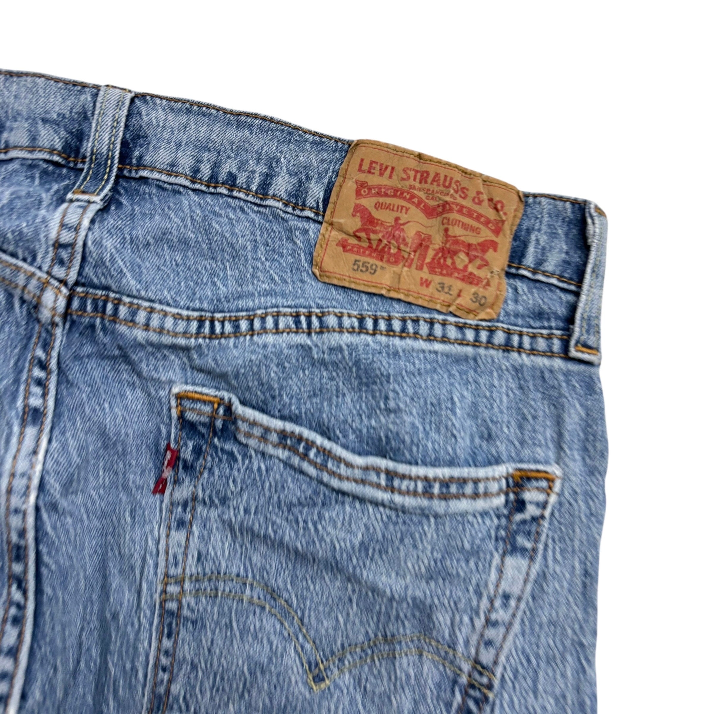 Levis Jeans W31 L30 Mens Light Blue Slim Straight Fit Stretch Denim (E)