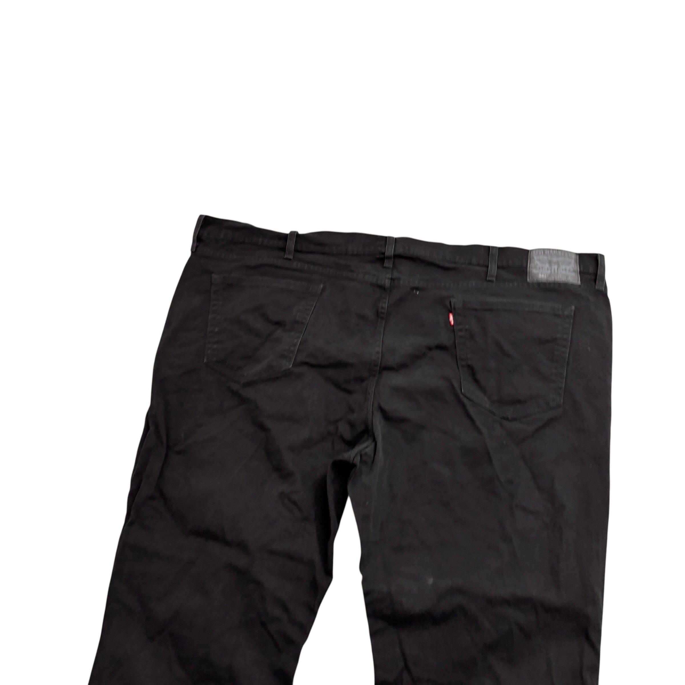 Levis 541 Jeans W52 L29 Mens Black Athletic Tapered Fit Stretch Denim (E)