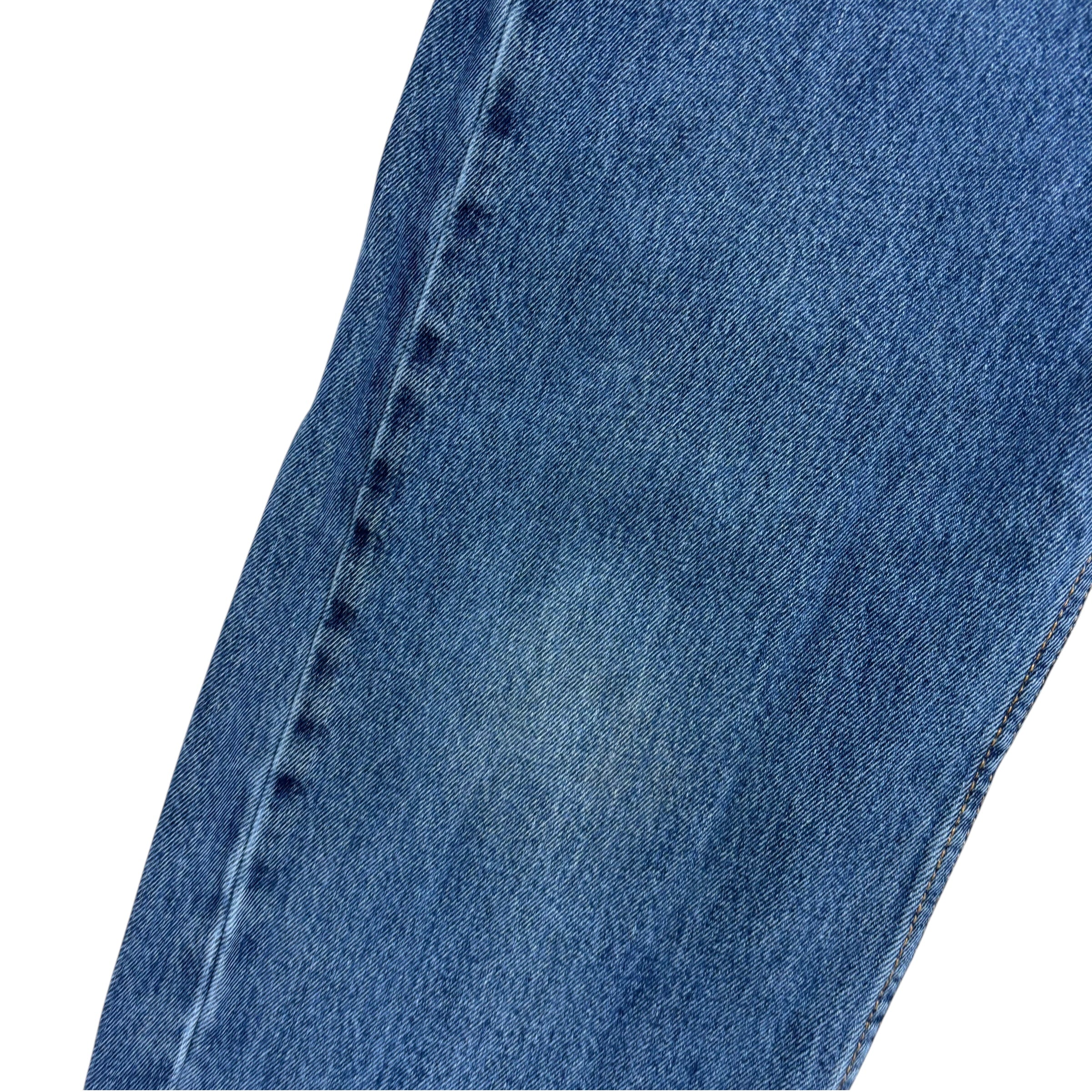 Levis 505 Jeans W36 L30 Mens Mid Blue Regular Straight Fit Denim