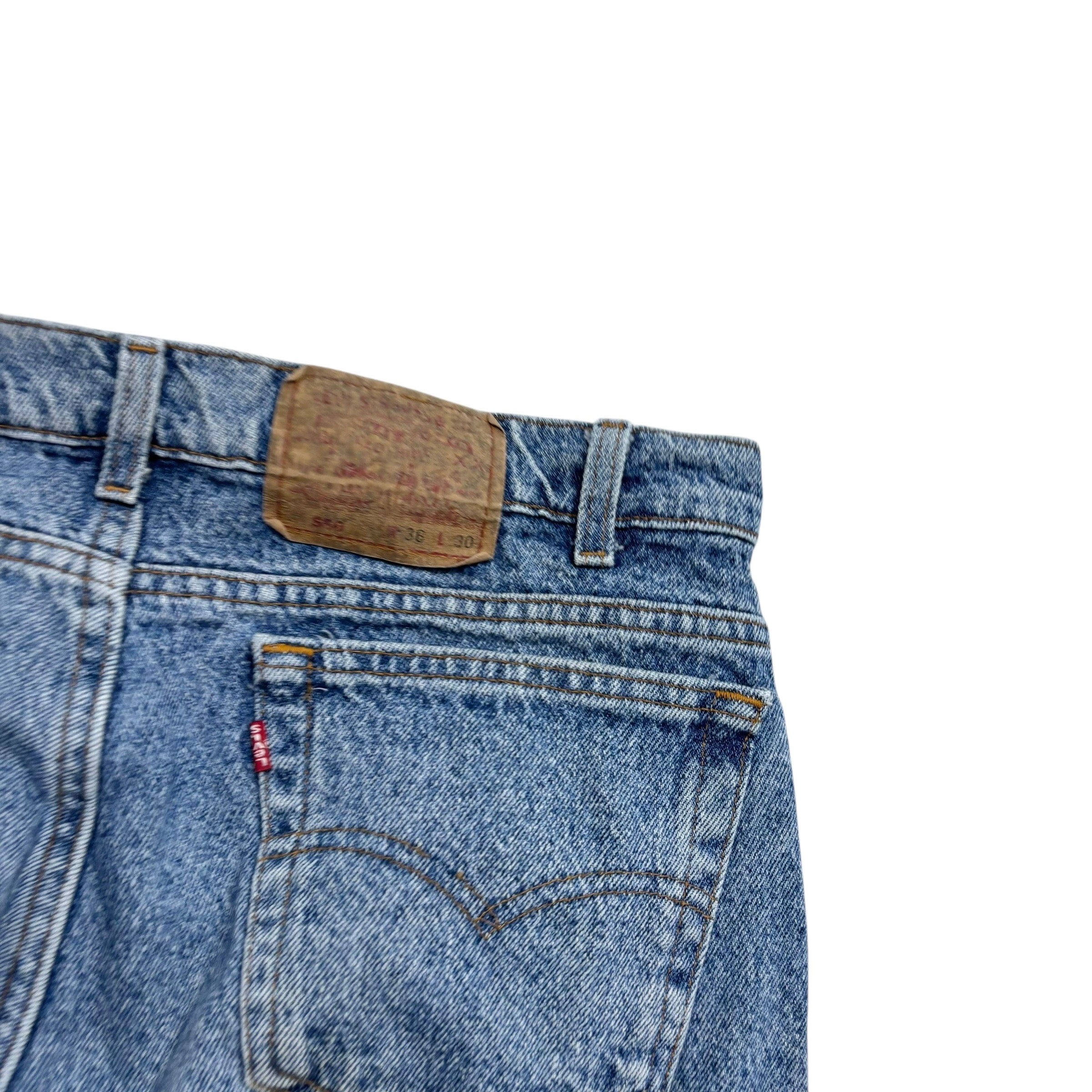 Levis 550 Jeans W34 L30 Mens Mid Blue Relaxed Tapered USA Made Vintage 80s (F)