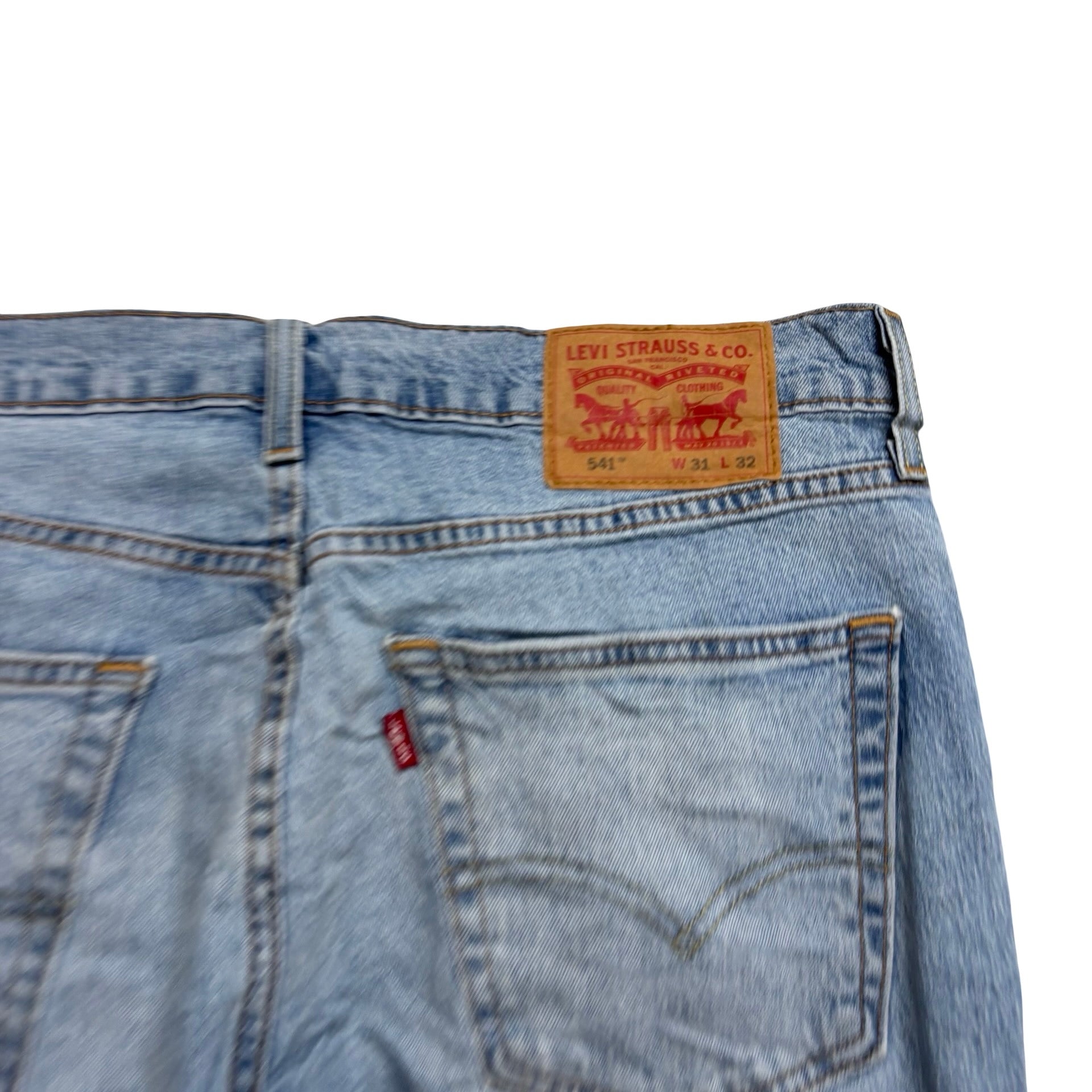 Levis 541 Jeans W31 L32 Mens Light Blue Athletic Tapered Fit Stretch Denim