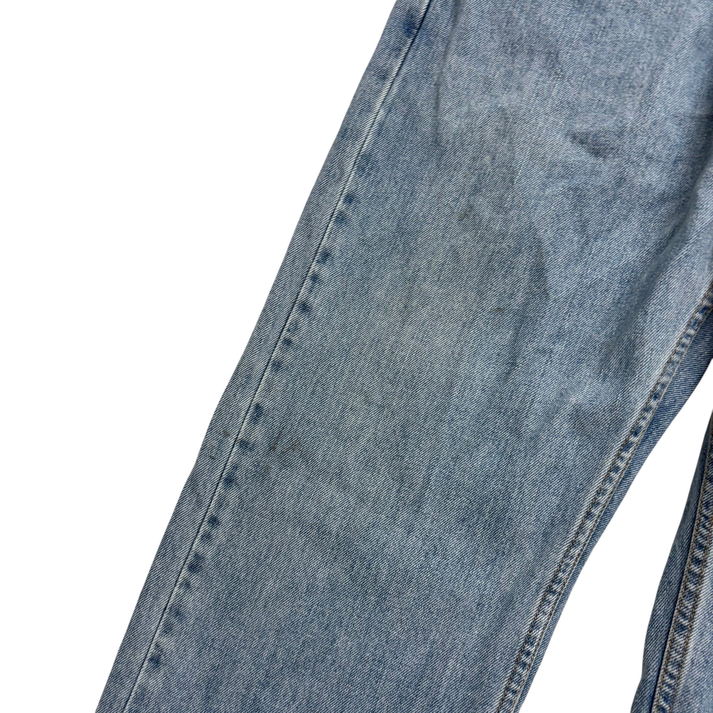 Levis 505 Jeans W38 L34 Mens Light Blue Regular Straight Fit Vintage Denim (F)