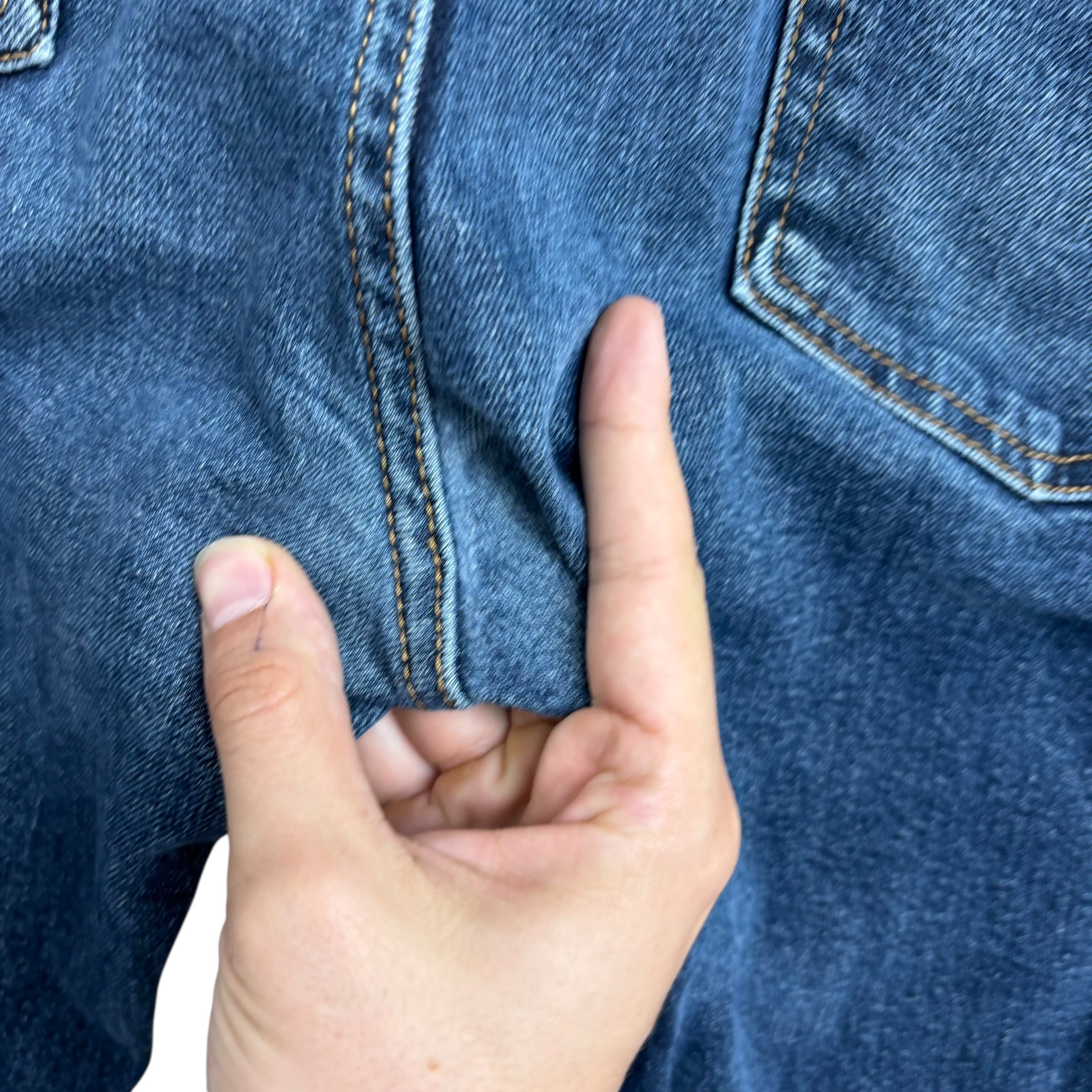 Levis 514 Jeans W38 L32 Mens Mid Blue Regular Straight Fit Stretch Denim (F)