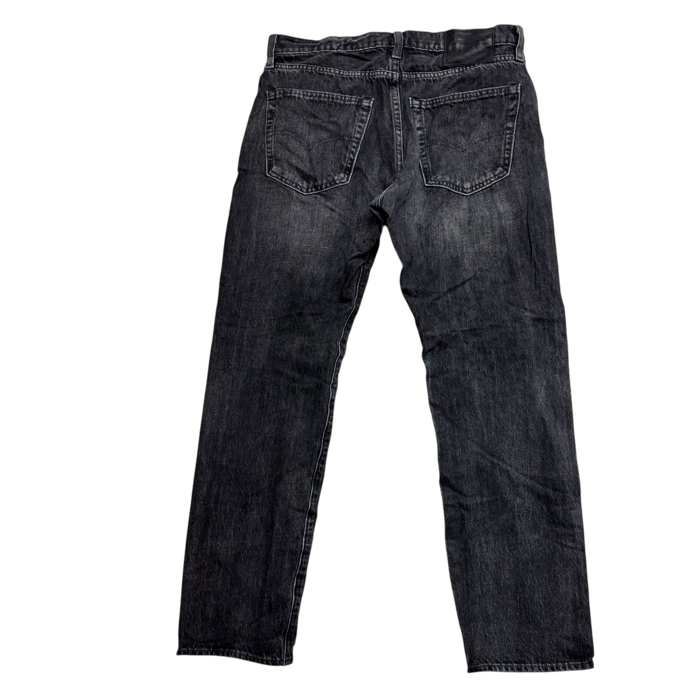Levis 502 Jeans W31 L29 Mens Black Regular Tapered Fit Stretch Denim