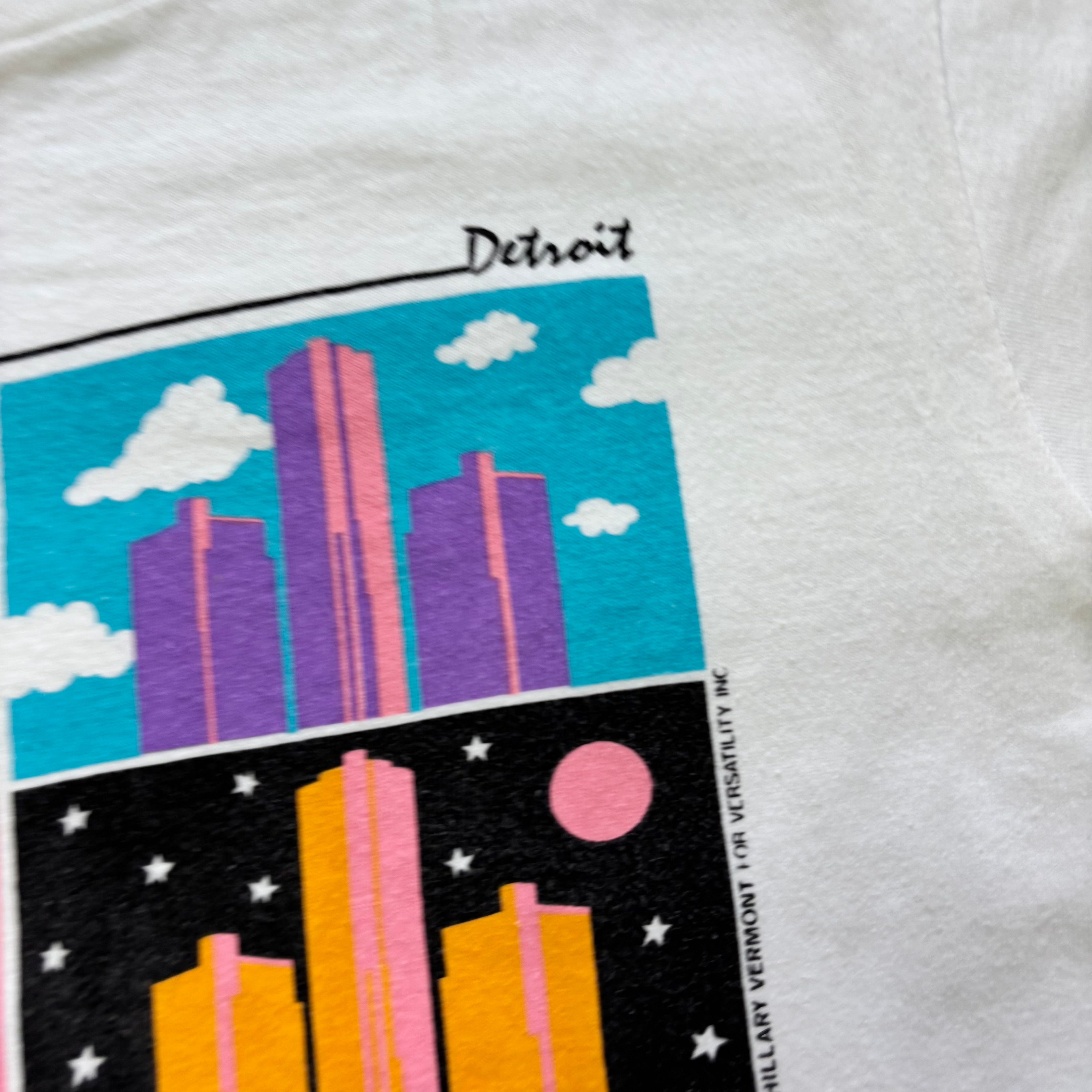 Vintage T Shirt Mens Small White Single Stitch Graphic Print 90s Tourist (E)