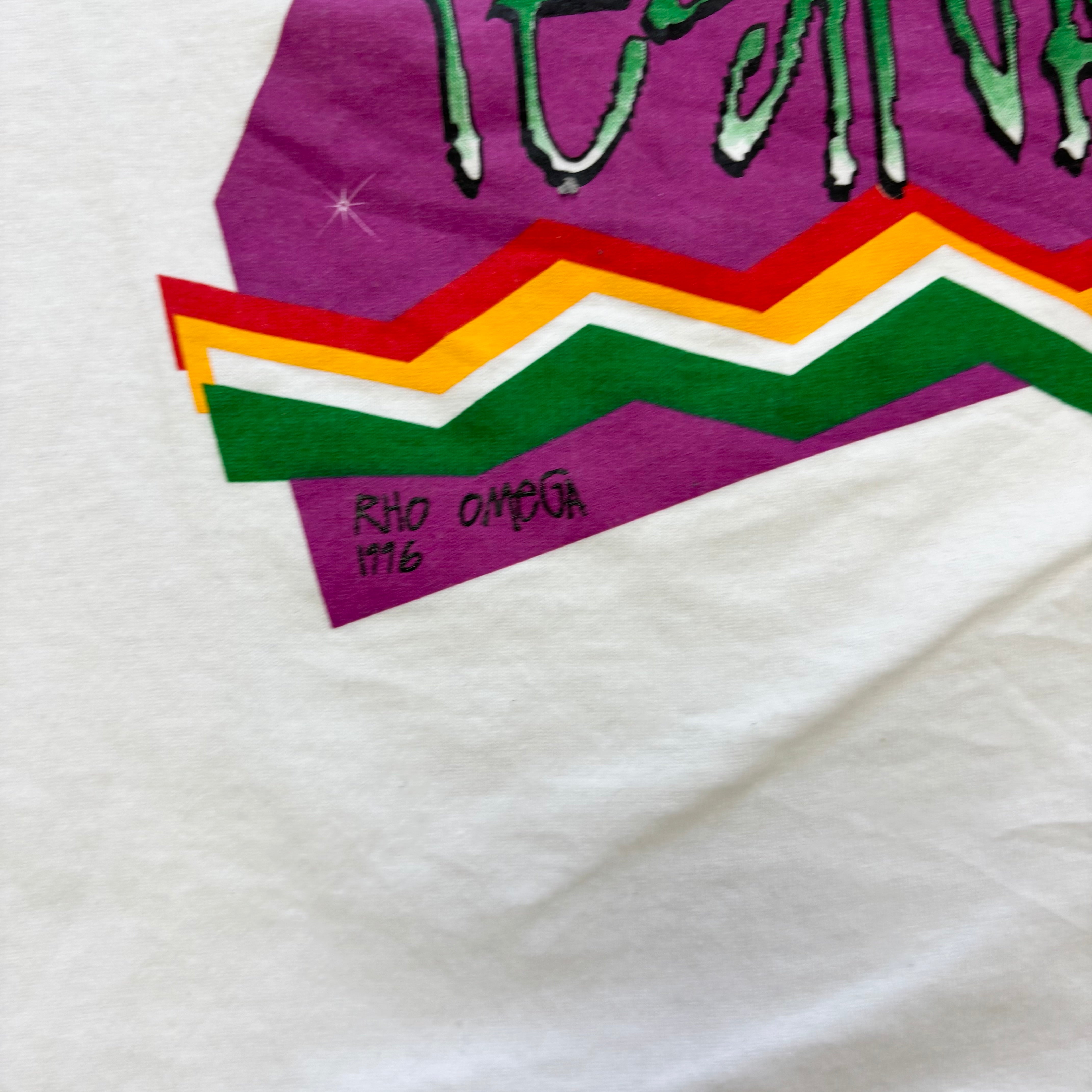 Vintage T Shirt Mens XL White Single Stitch Graphic Print 90s USA