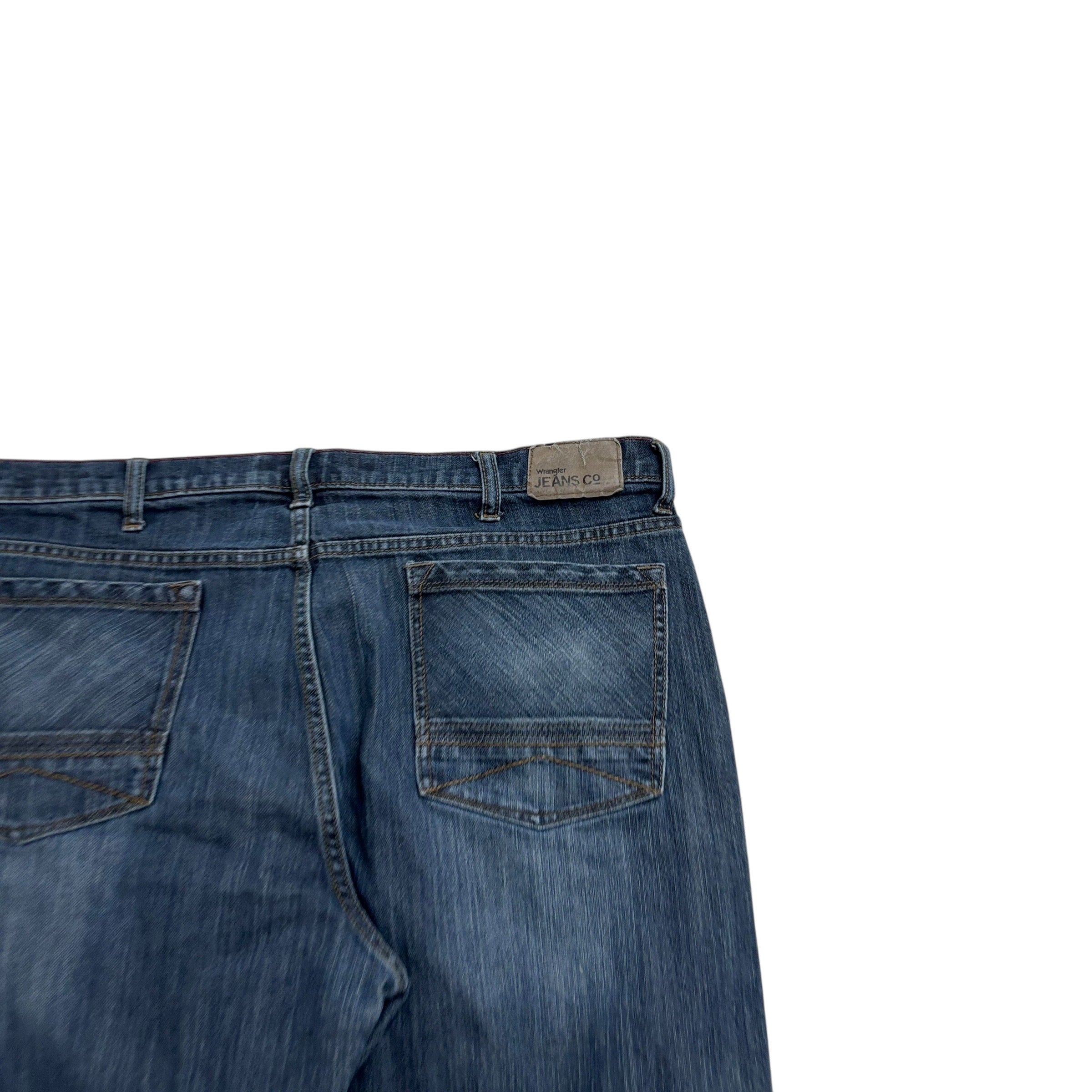 Wrangler Jeans W40 L32 Mens Dark Blue Relaxed Bootcut Fit Vintage Denim