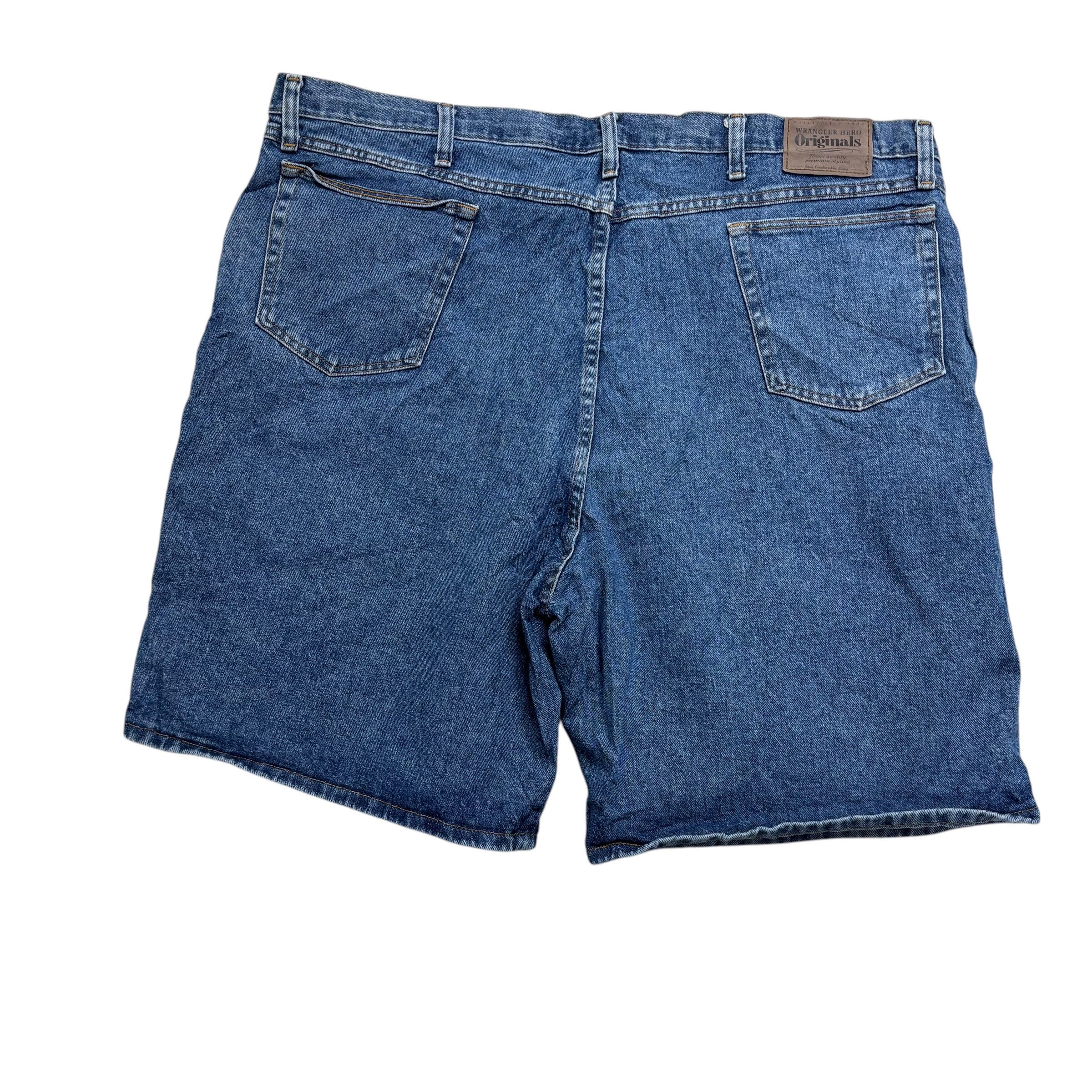 Vintage Wrangler Baggy Jorts W44 Mens Denim Shorts Mid Blue Relaxed Fit (E)