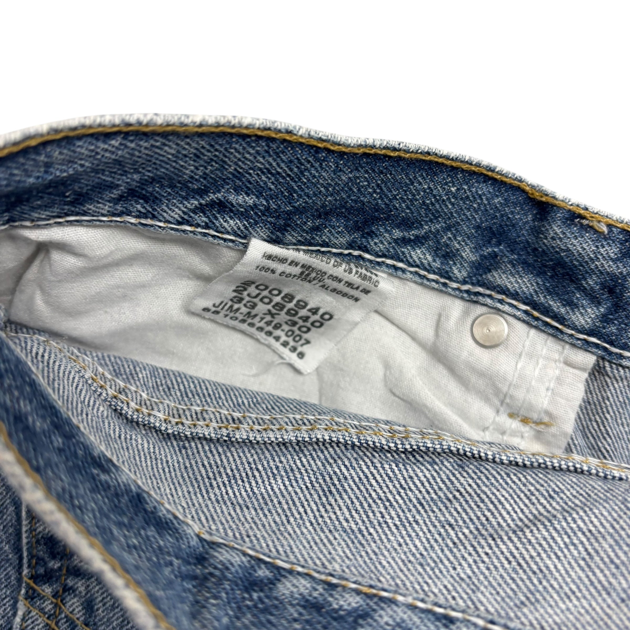 Lee Jeans W33 L29 Mens Light Blue Regular Straight Fit Vintage Denim (E)