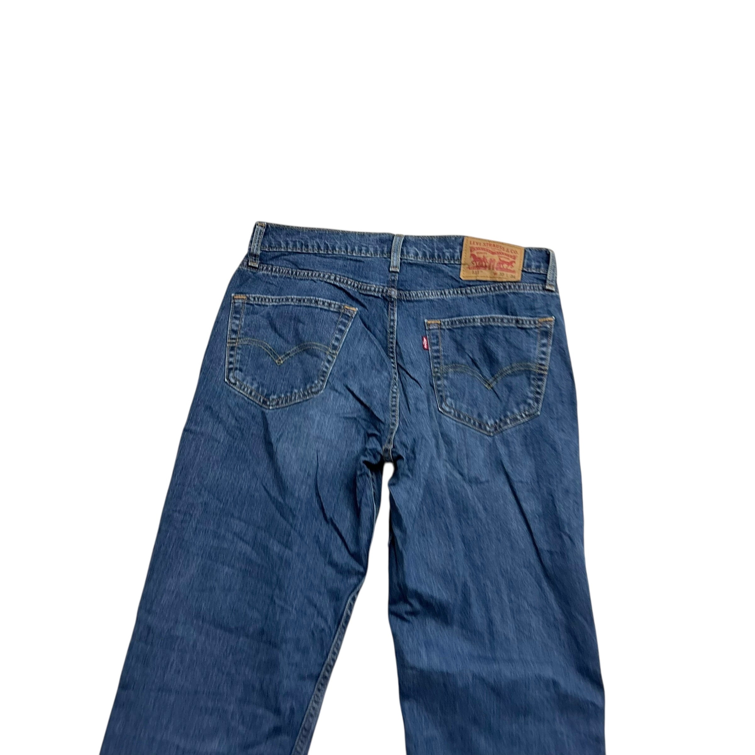 Levis 511 Jeans W32 L34 Mens Mid Blue Slim Fit Stretch Denim (E)