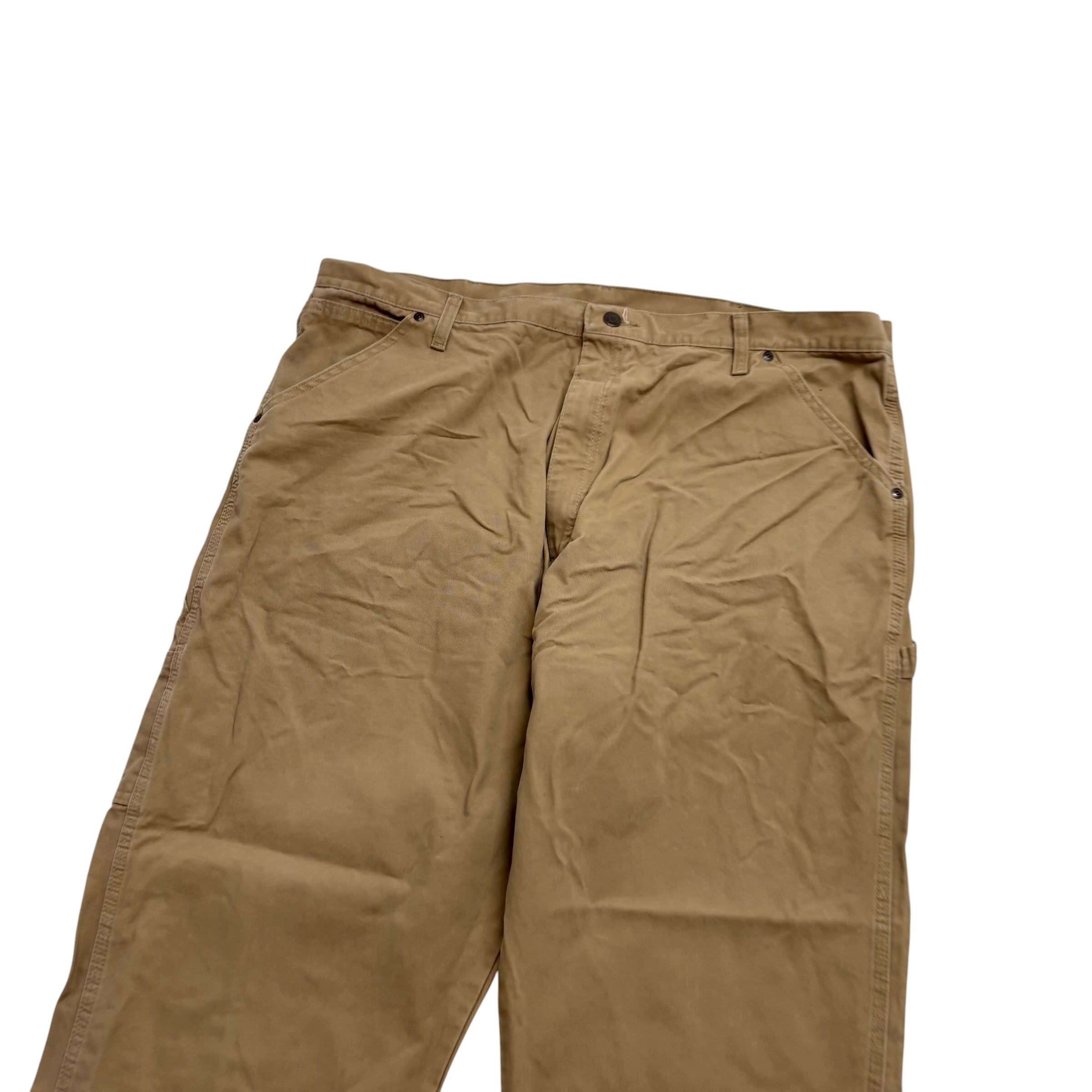 Wrangler Carpenter Pants W42 L32 Mens Beige Relaxed Straight Fit Pants