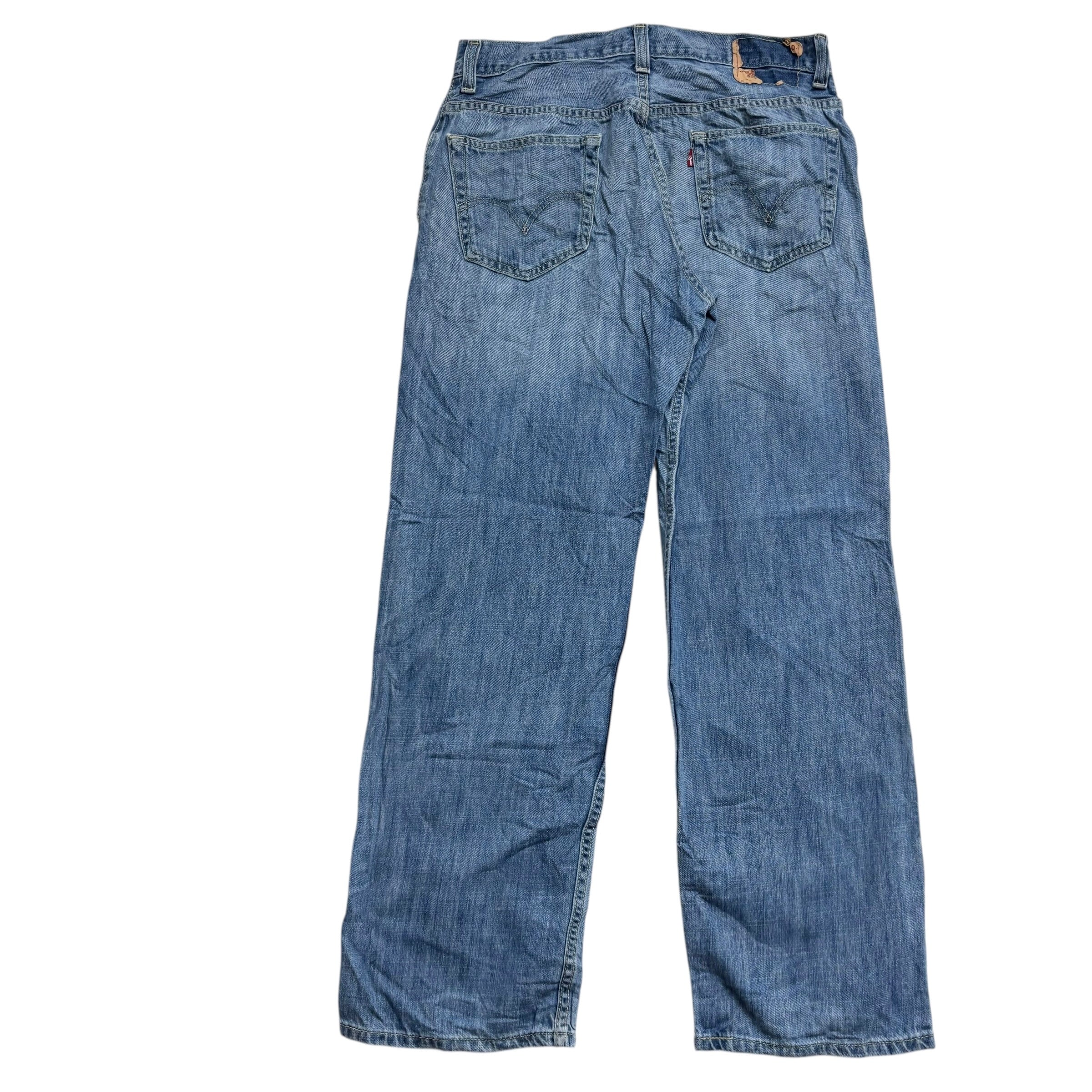 Levis 559 Jeans W34 L32 Mens Mid Blue Baggy Relaxed Straight Fit Vintage Denim