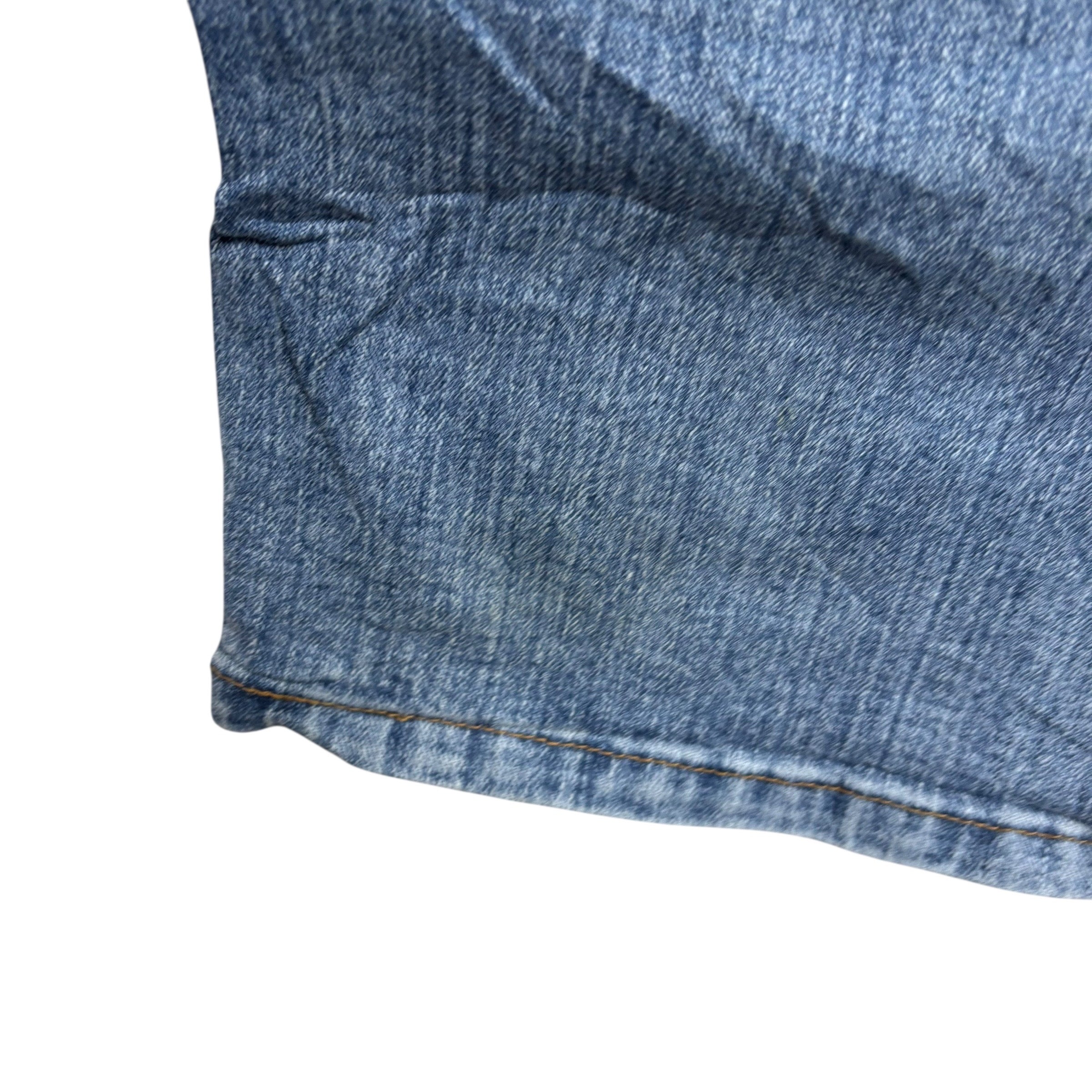 Wrangler Jeans W42 L30 Mens Mid Blue Relaxed Straight Fit Stretch Denim