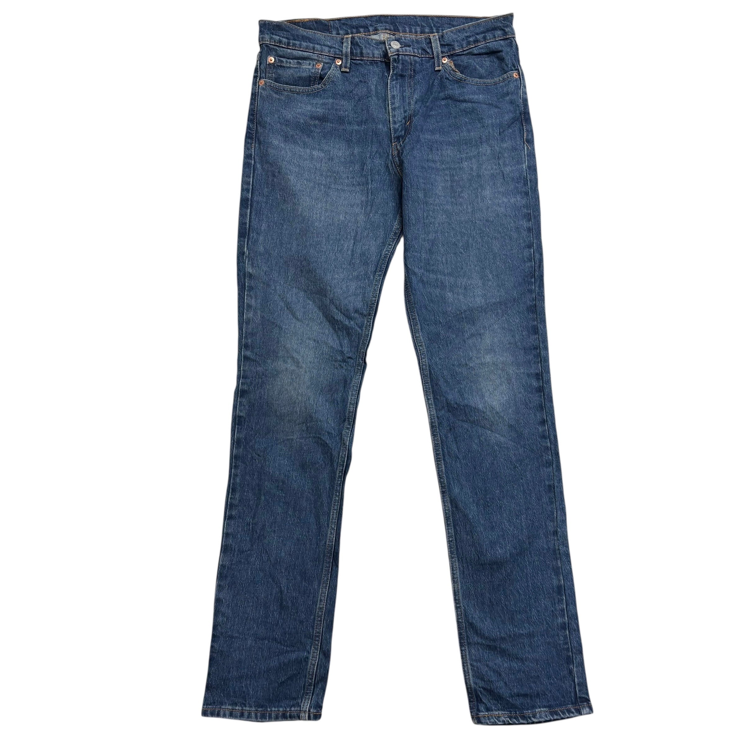 Levis 511 Jeans W33 L34 Mens Mid Blue Slim Fit Stretch Denim (E)
