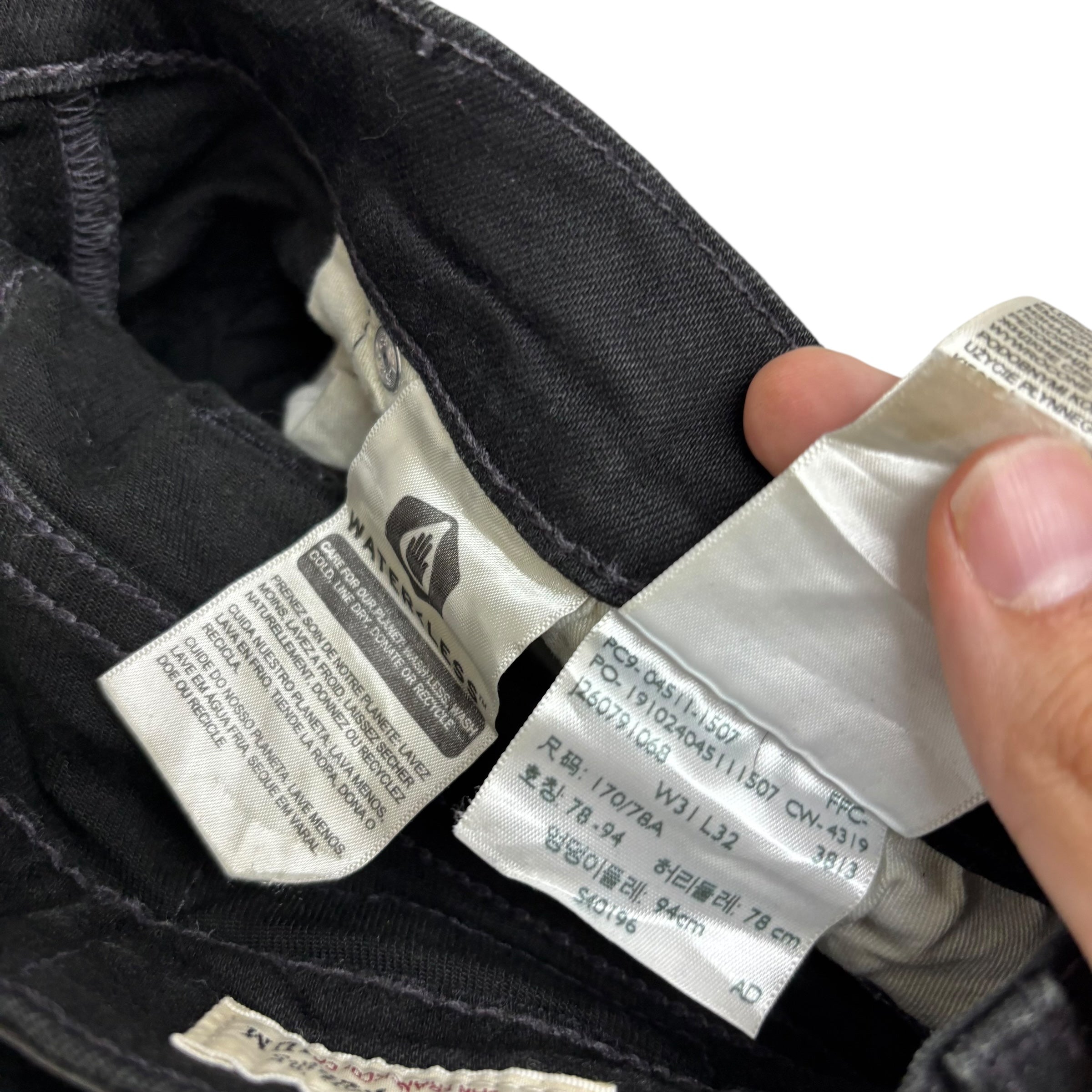 Levis 511 Jeans W30 L30 Mens Black Slim Fit Stretch Premium Denim (E)