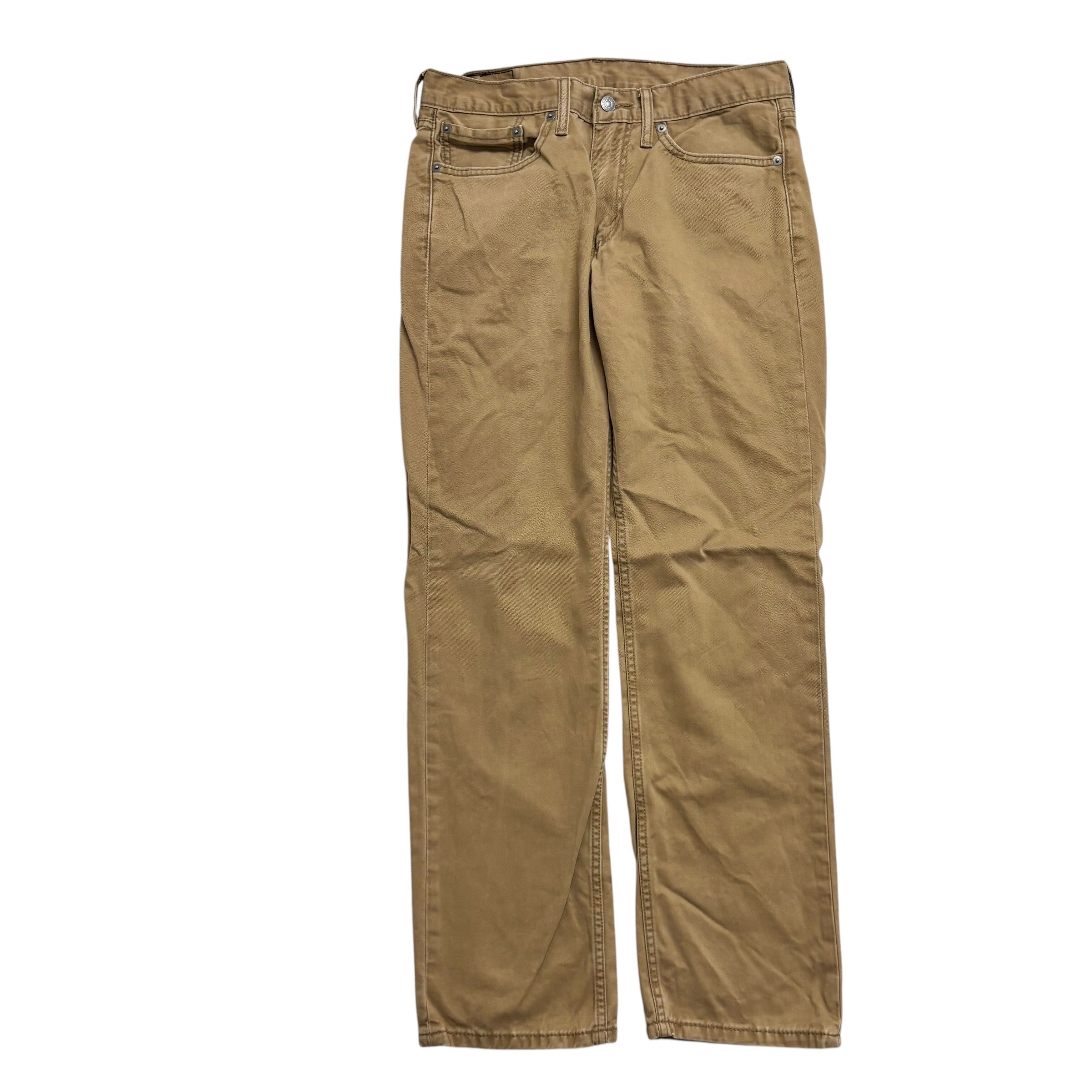Levis 514 Trousers W31 L30 Mens Tan Regular Straight Fit Pants