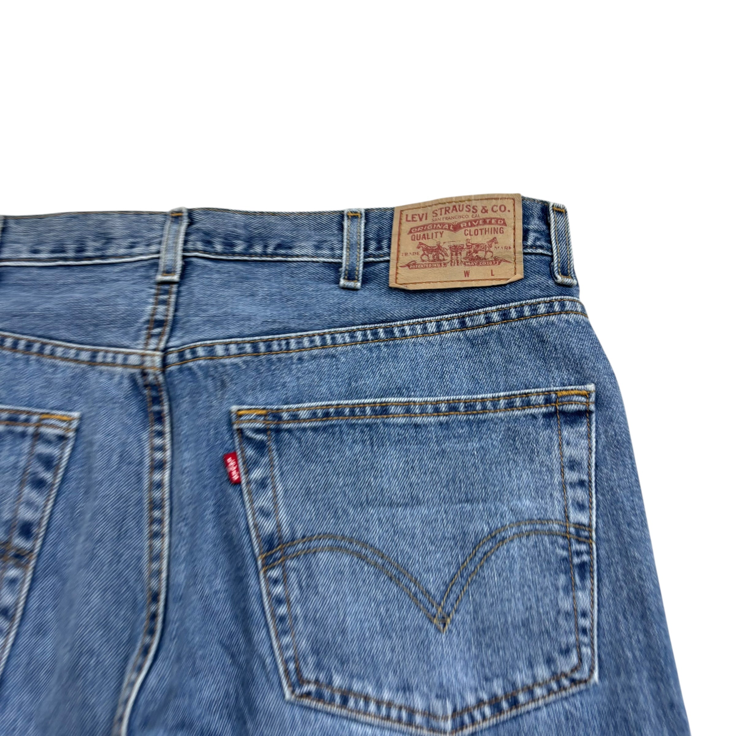 Levis 550 Jeans W38 L32 Mens Mid Blue Baggy Relaxed Straight Vintage Denim (E)