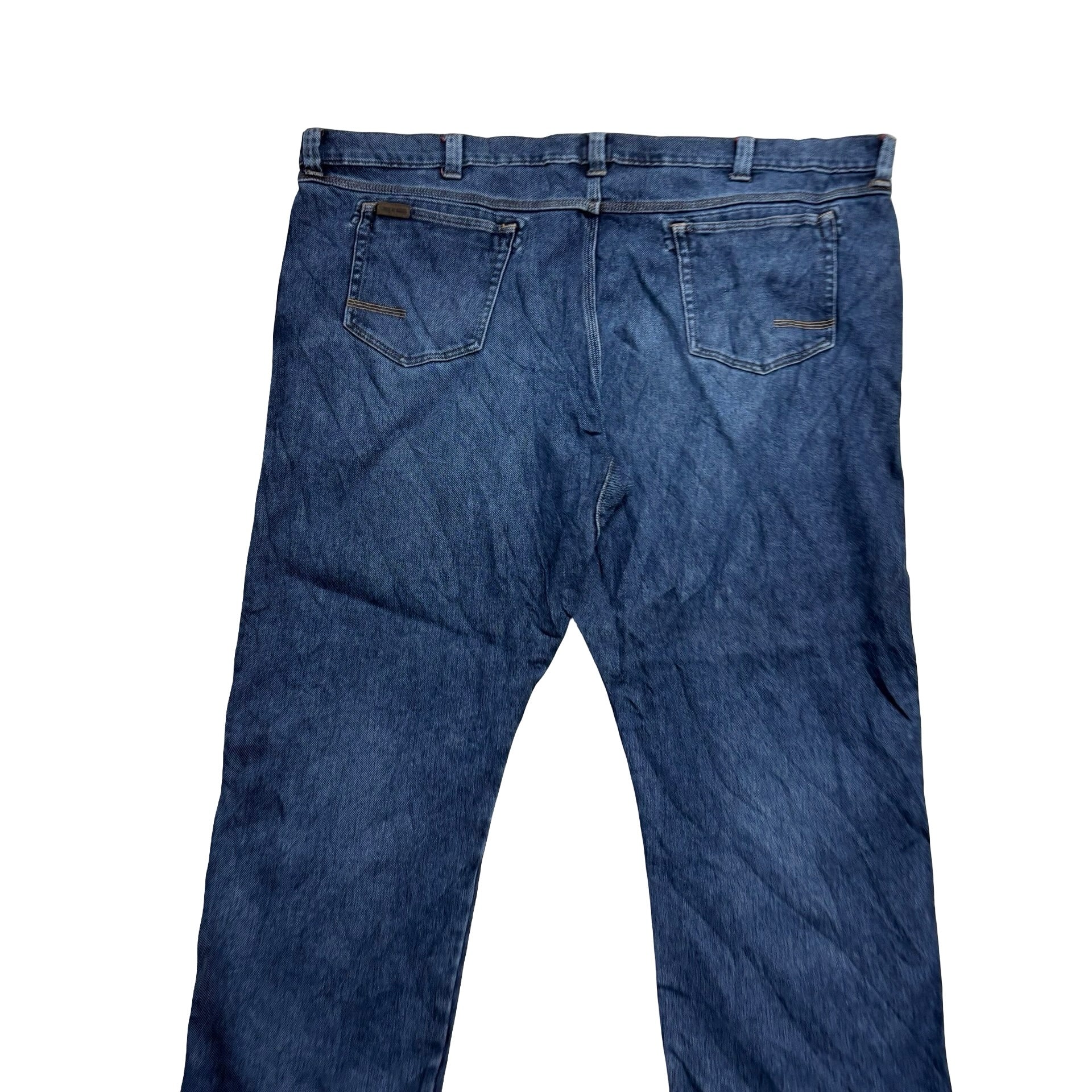 Wrangler Jeans W50 L30 Mens Dark Blue Relaxed Tapered Fit Stretch Denim (E)